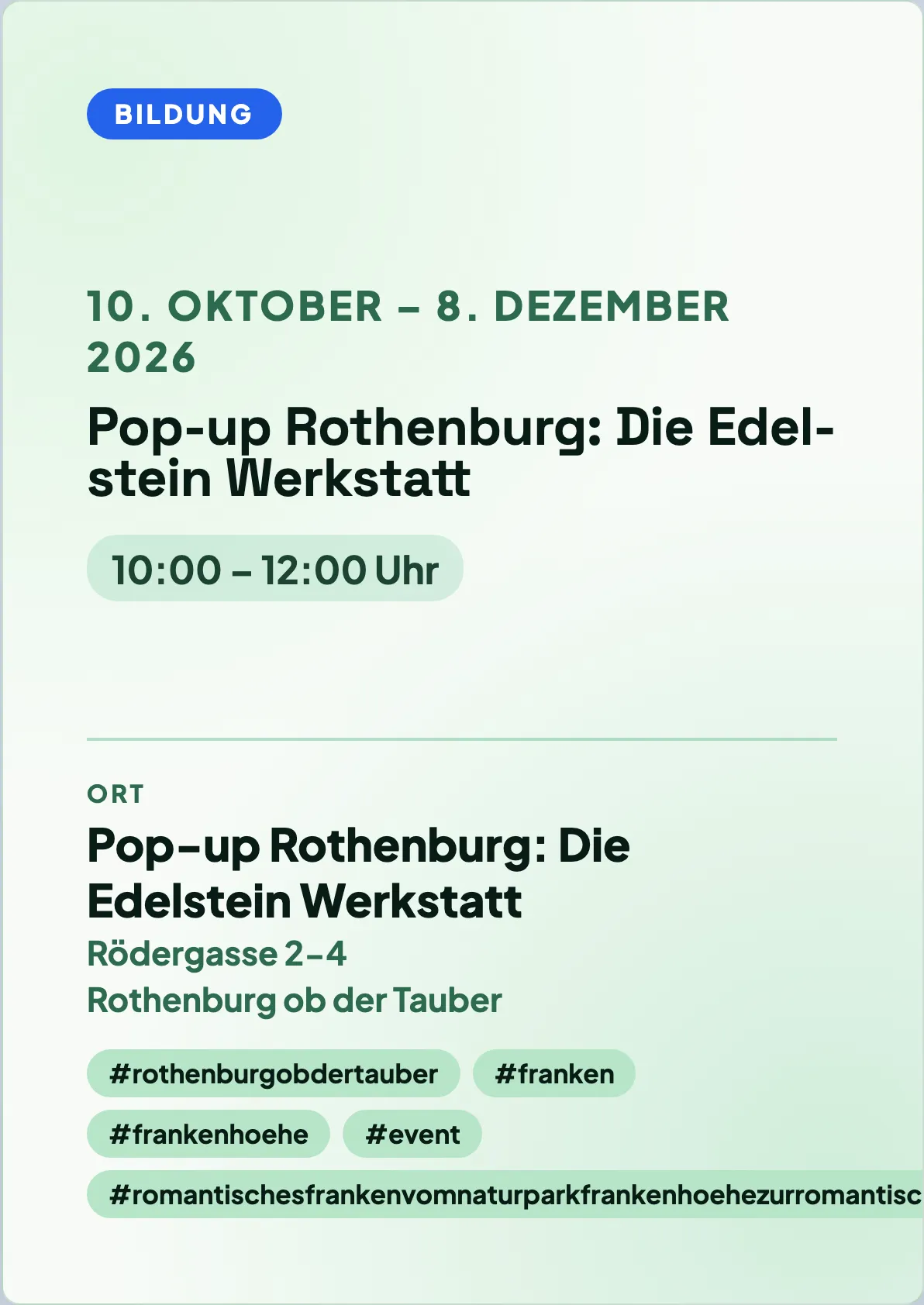 Veranstaltungsflyer