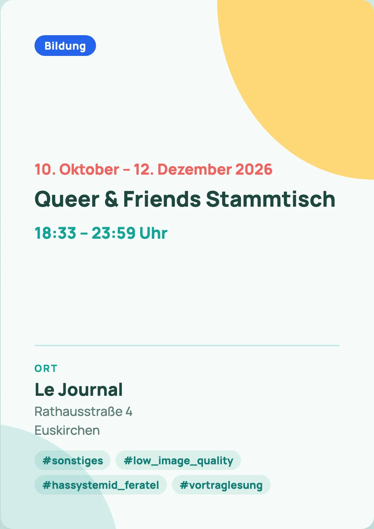 Veranstaltungsflyer