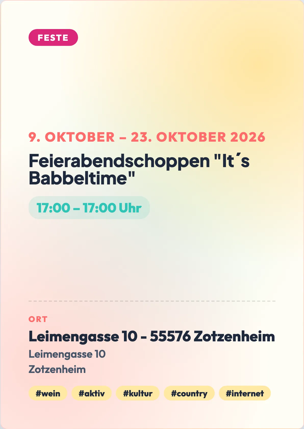 Veranstaltungsflyer