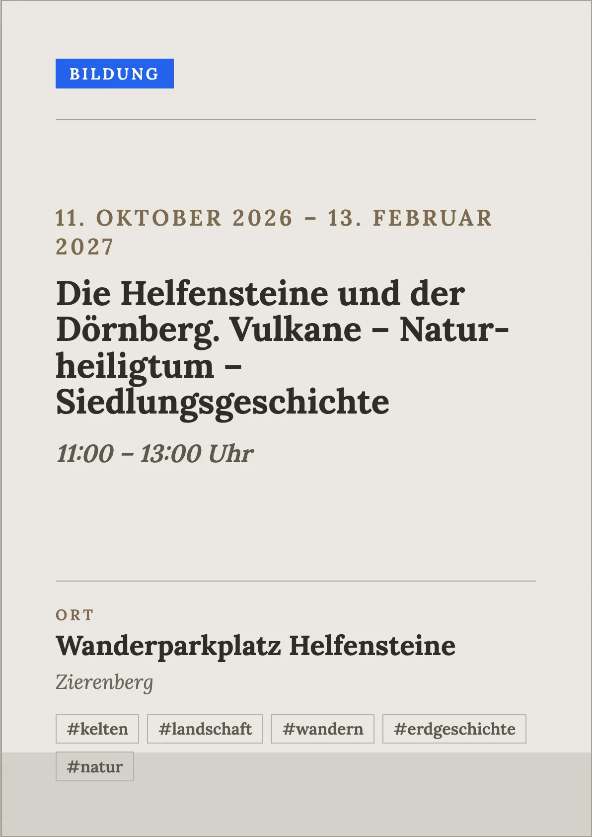 Veranstaltungsflyer