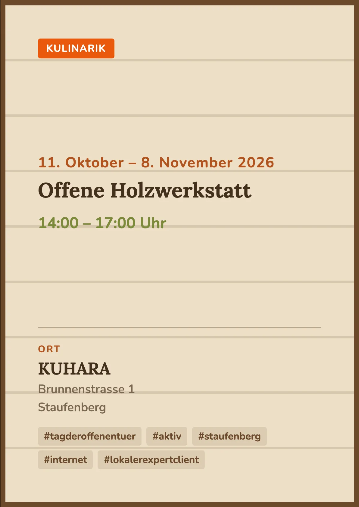 Veranstaltungsflyer