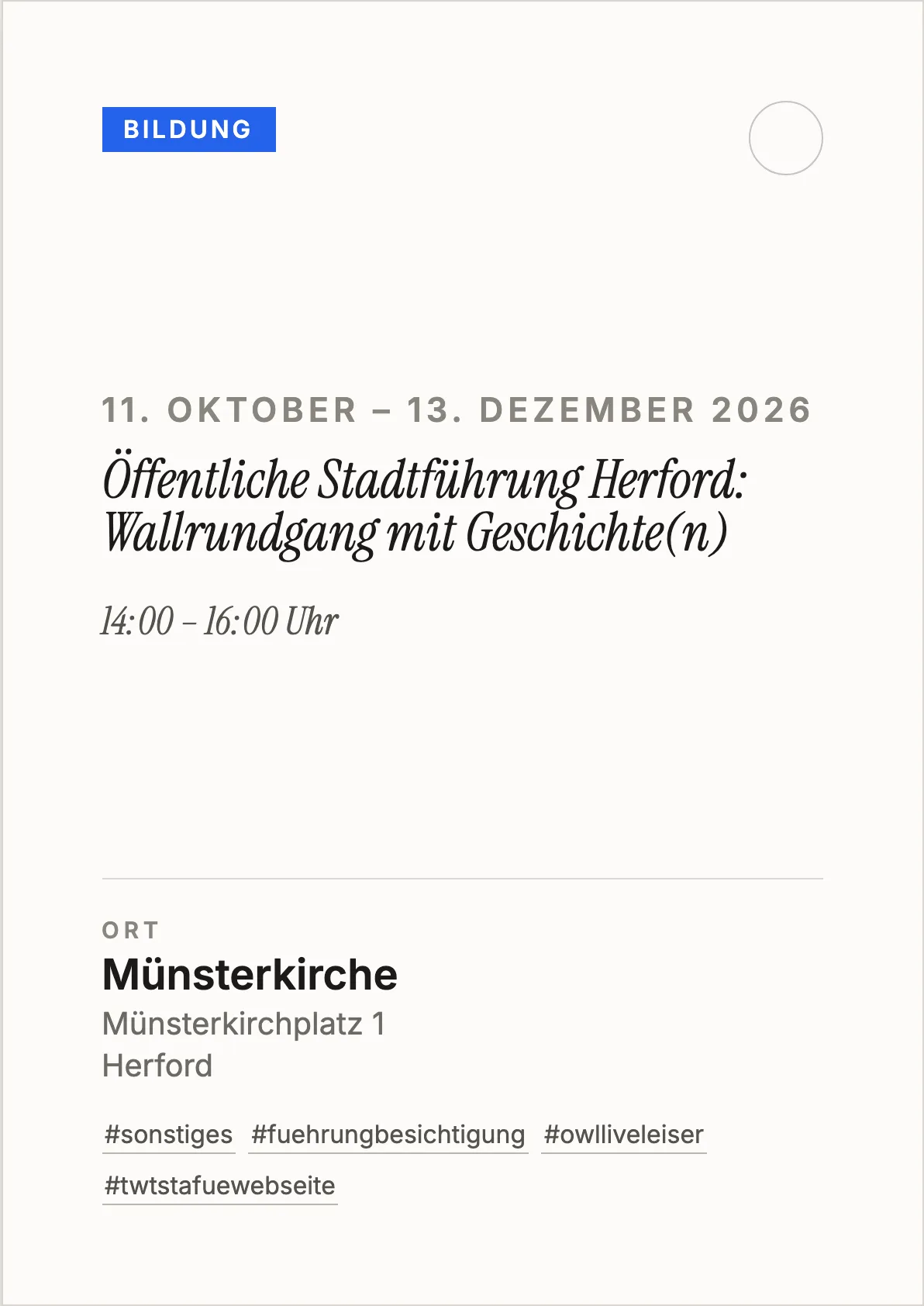 Veranstaltungsflyer