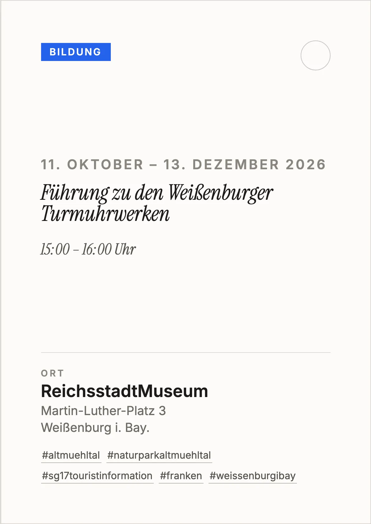 Veranstaltungsflyer