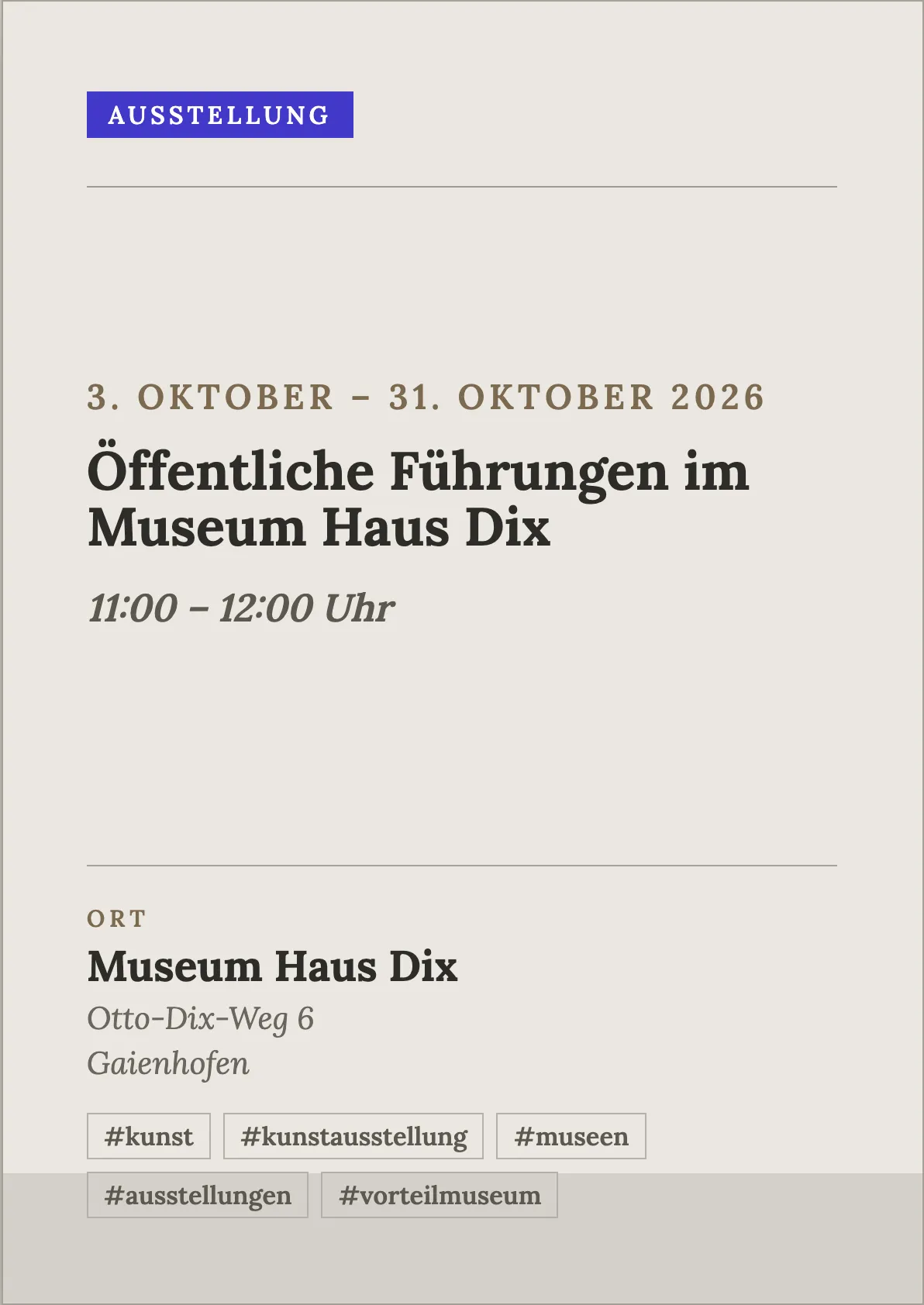 Veranstaltungsflyer