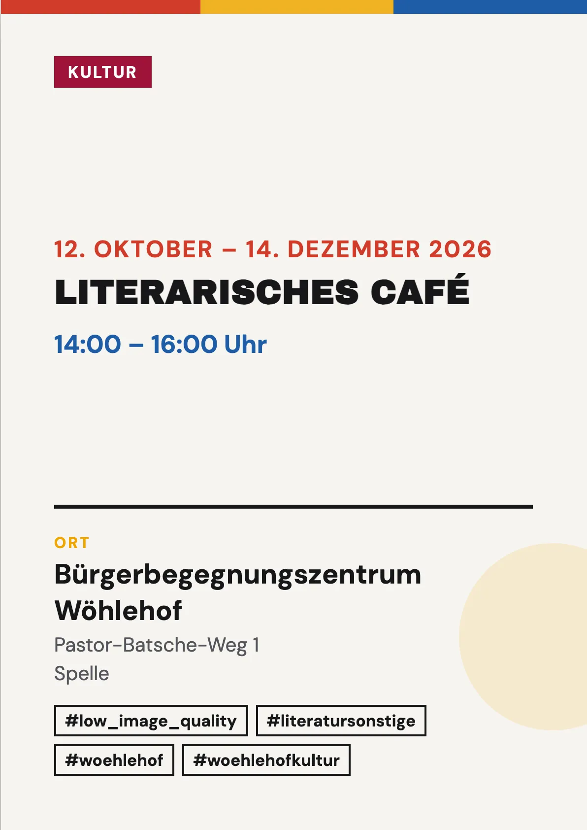 Veranstaltungsflyer