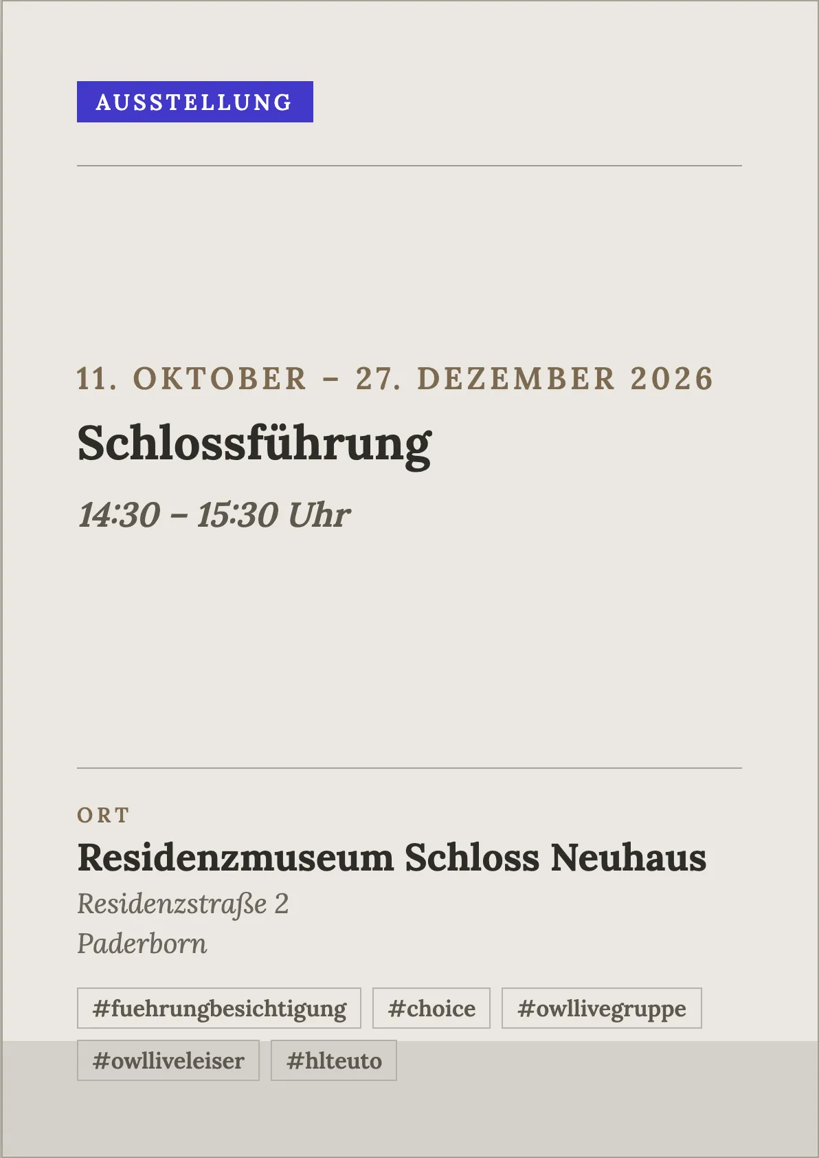 Veranstaltungsflyer