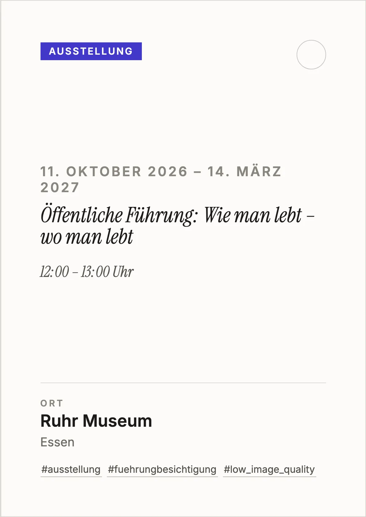 Veranstaltungsflyer
