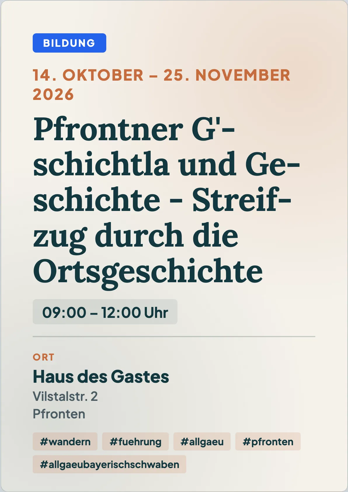 Veranstaltungsflyer