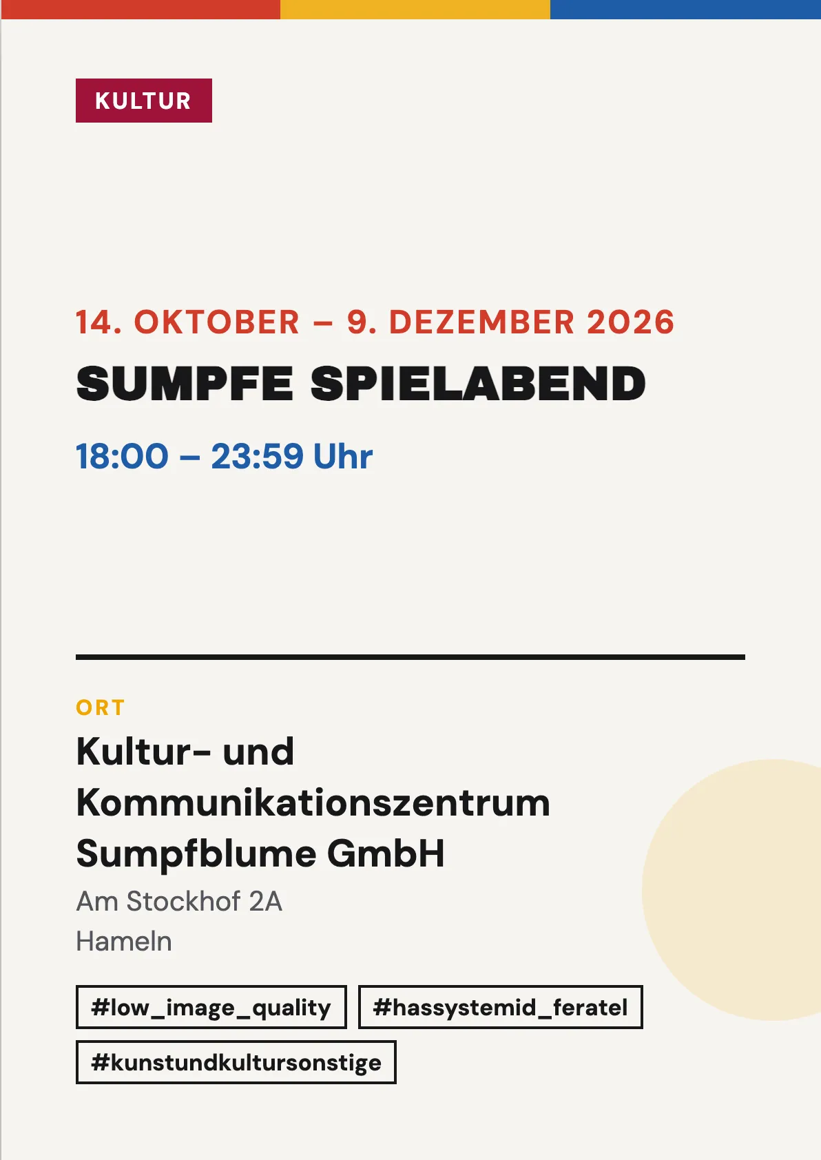 Veranstaltungsflyer