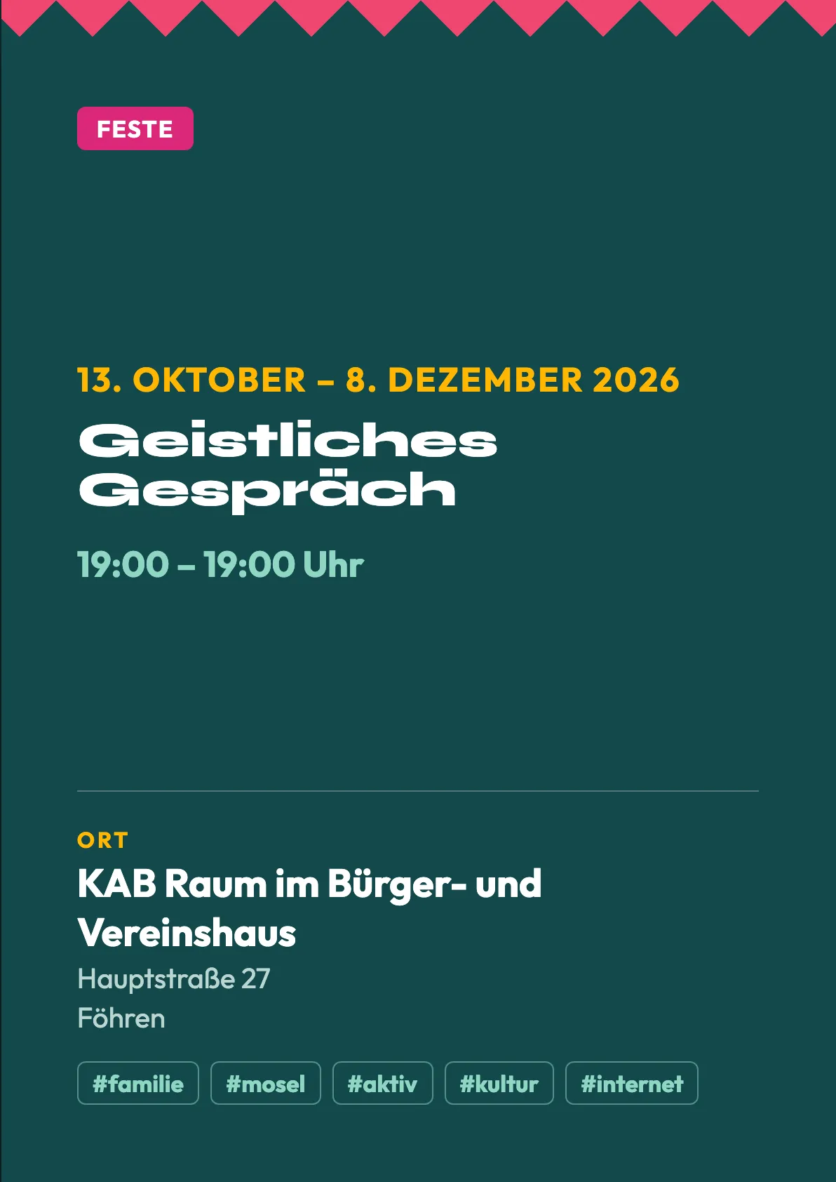 Veranstaltungsflyer
