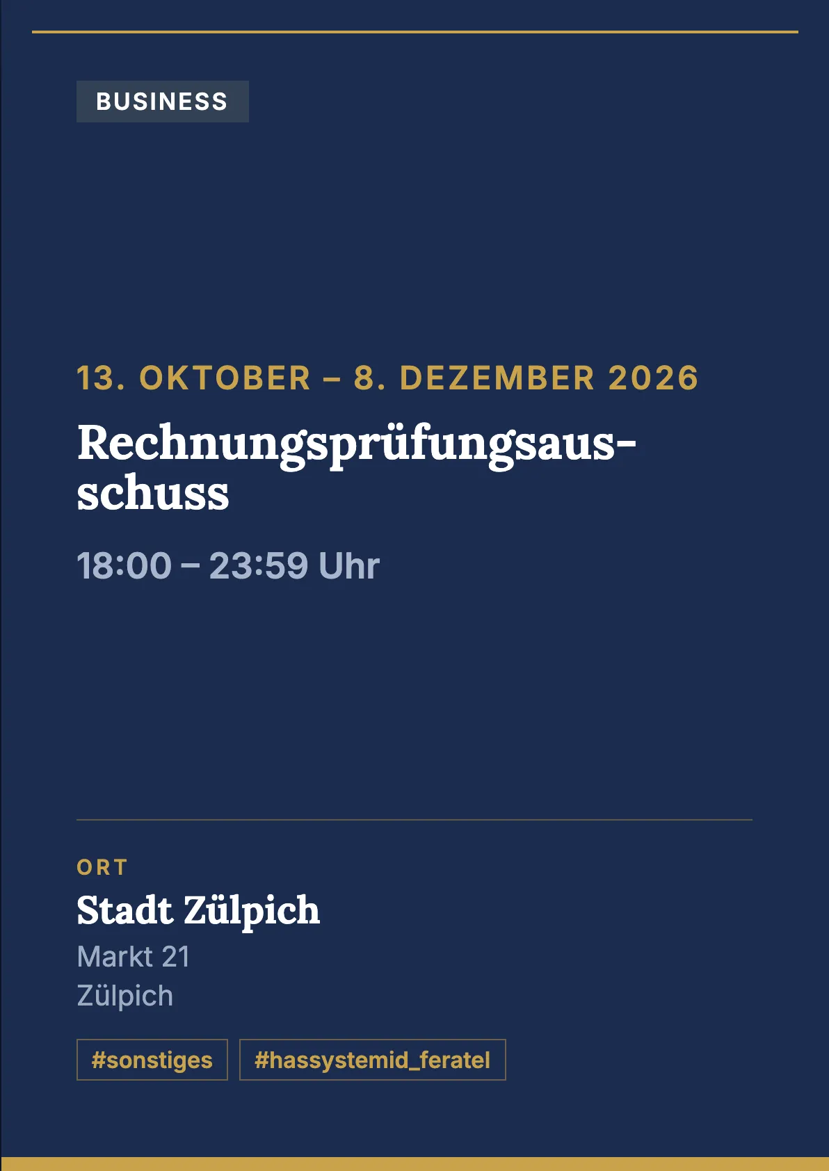 Veranstaltungsflyer