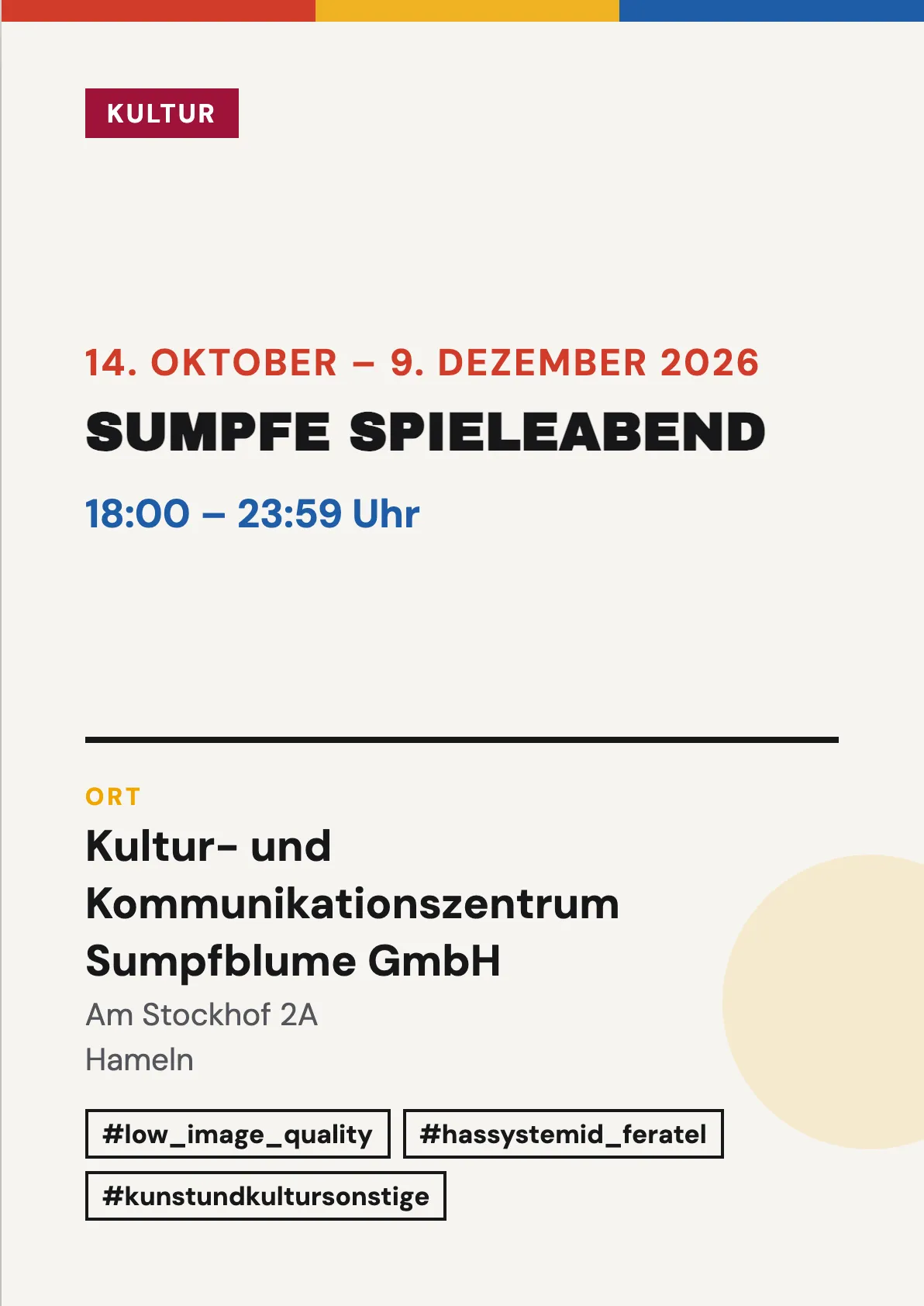 Veranstaltungsflyer