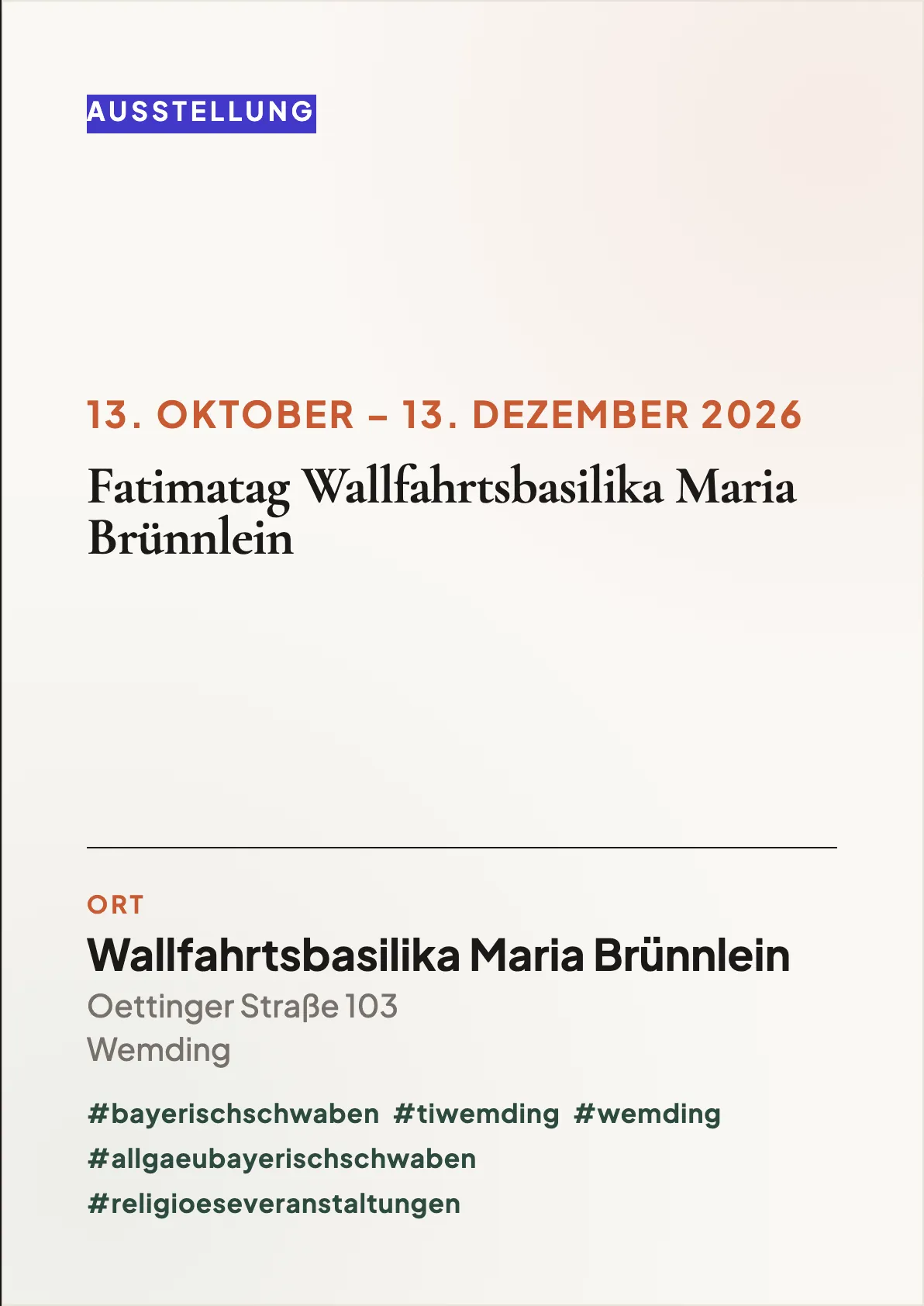 Veranstaltungsflyer