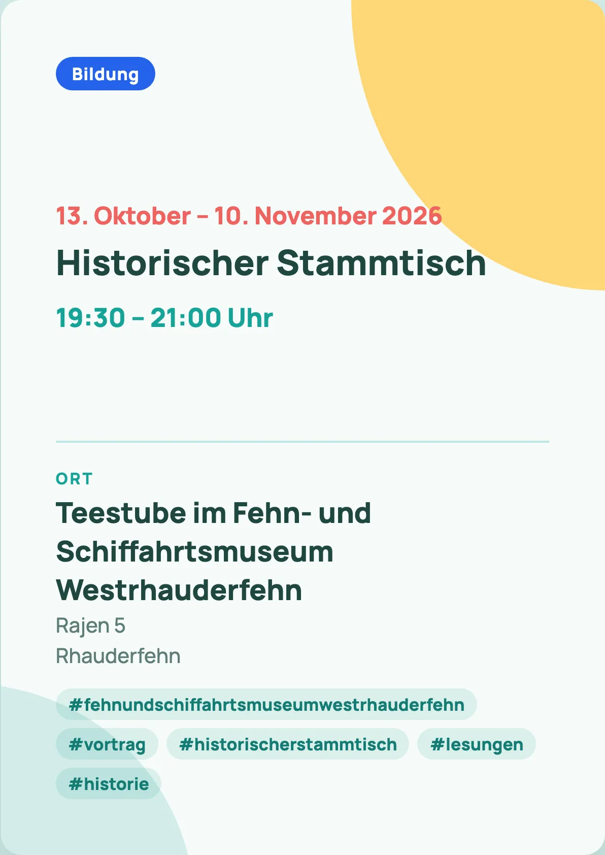 Veranstaltungsflyer