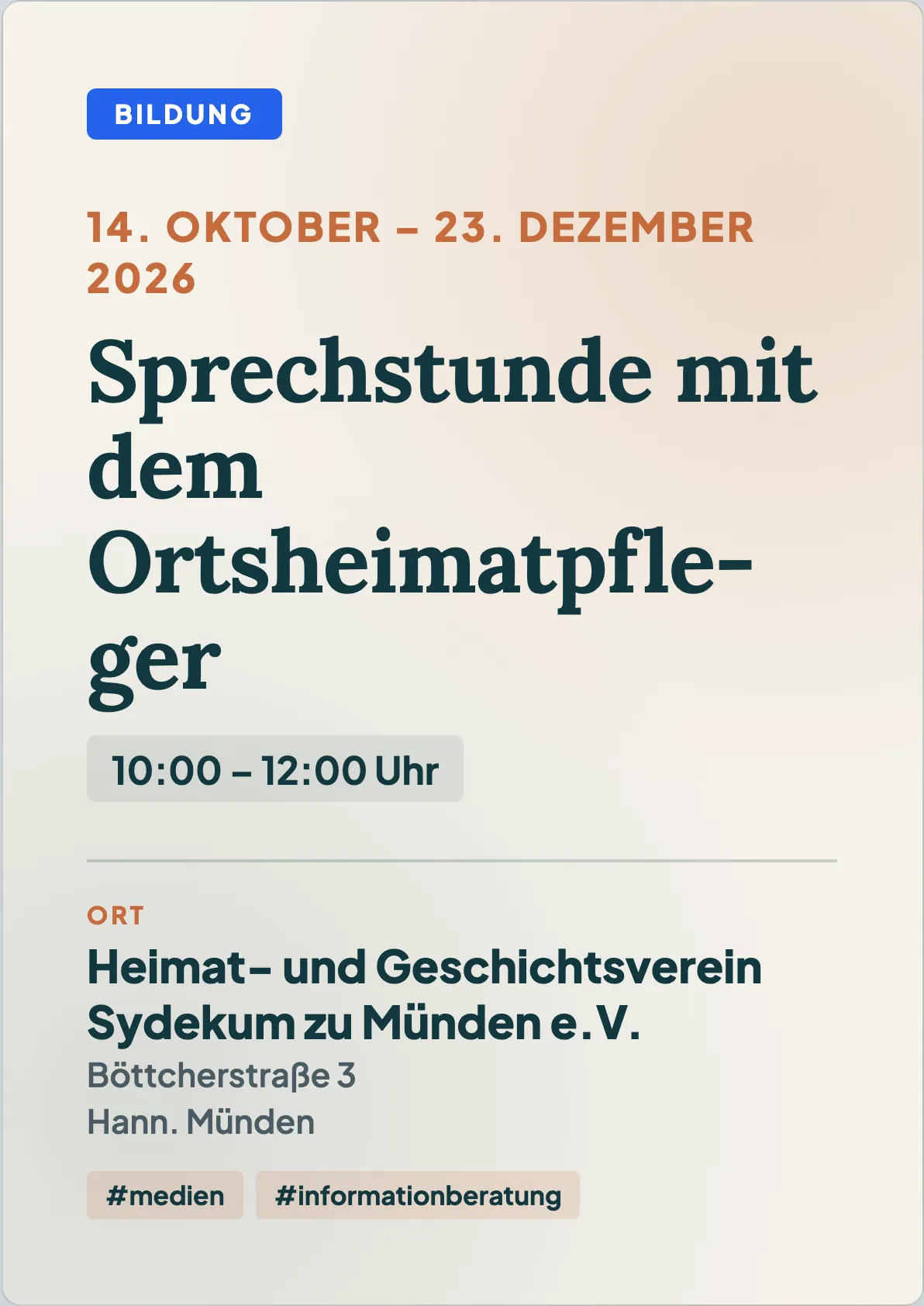 Veranstaltungsflyer