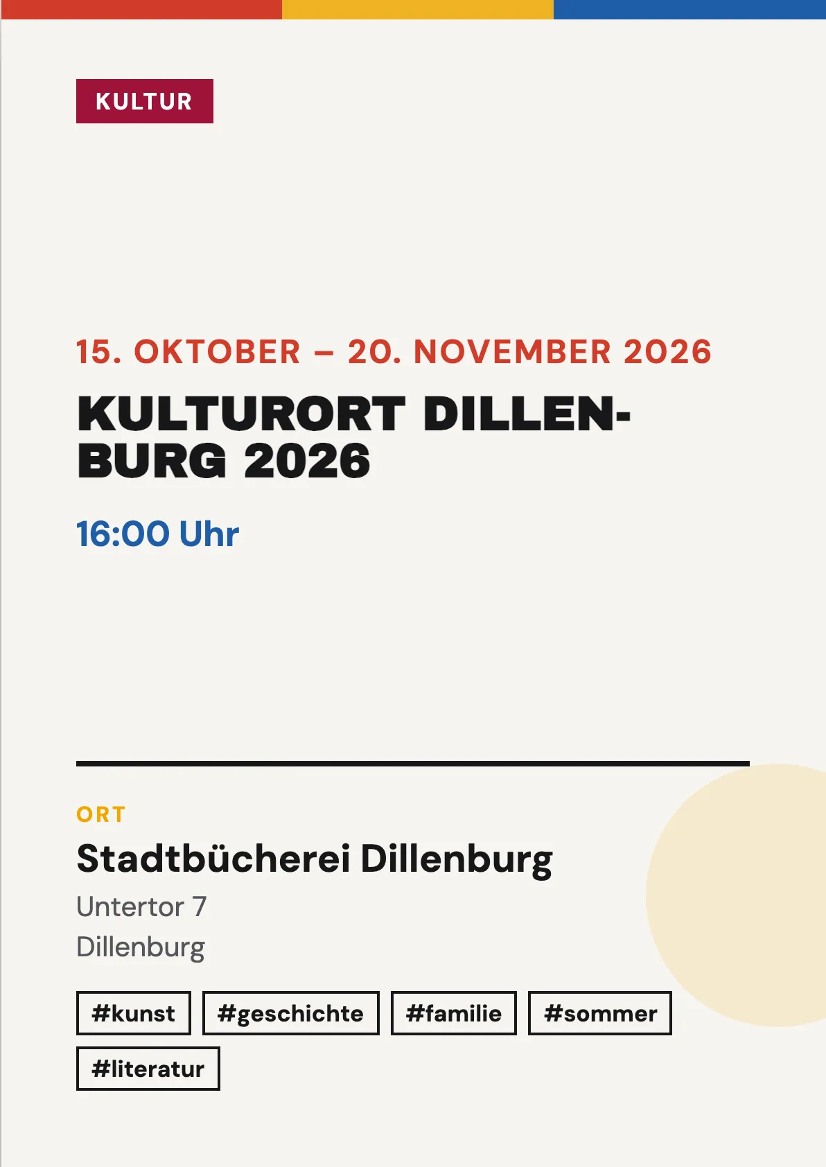 Veranstaltungsflyer