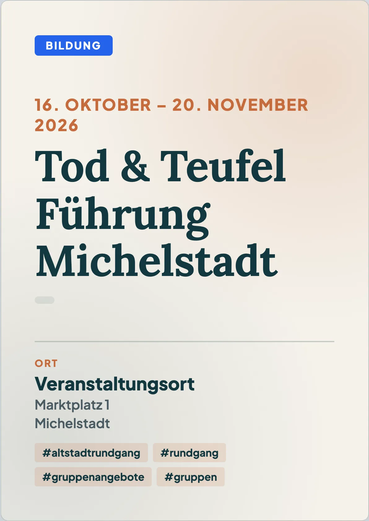 Veranstaltungsflyer