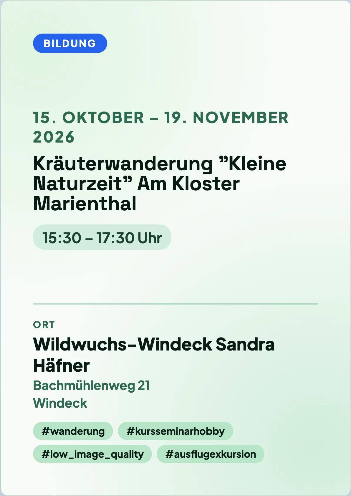 Veranstaltungsflyer