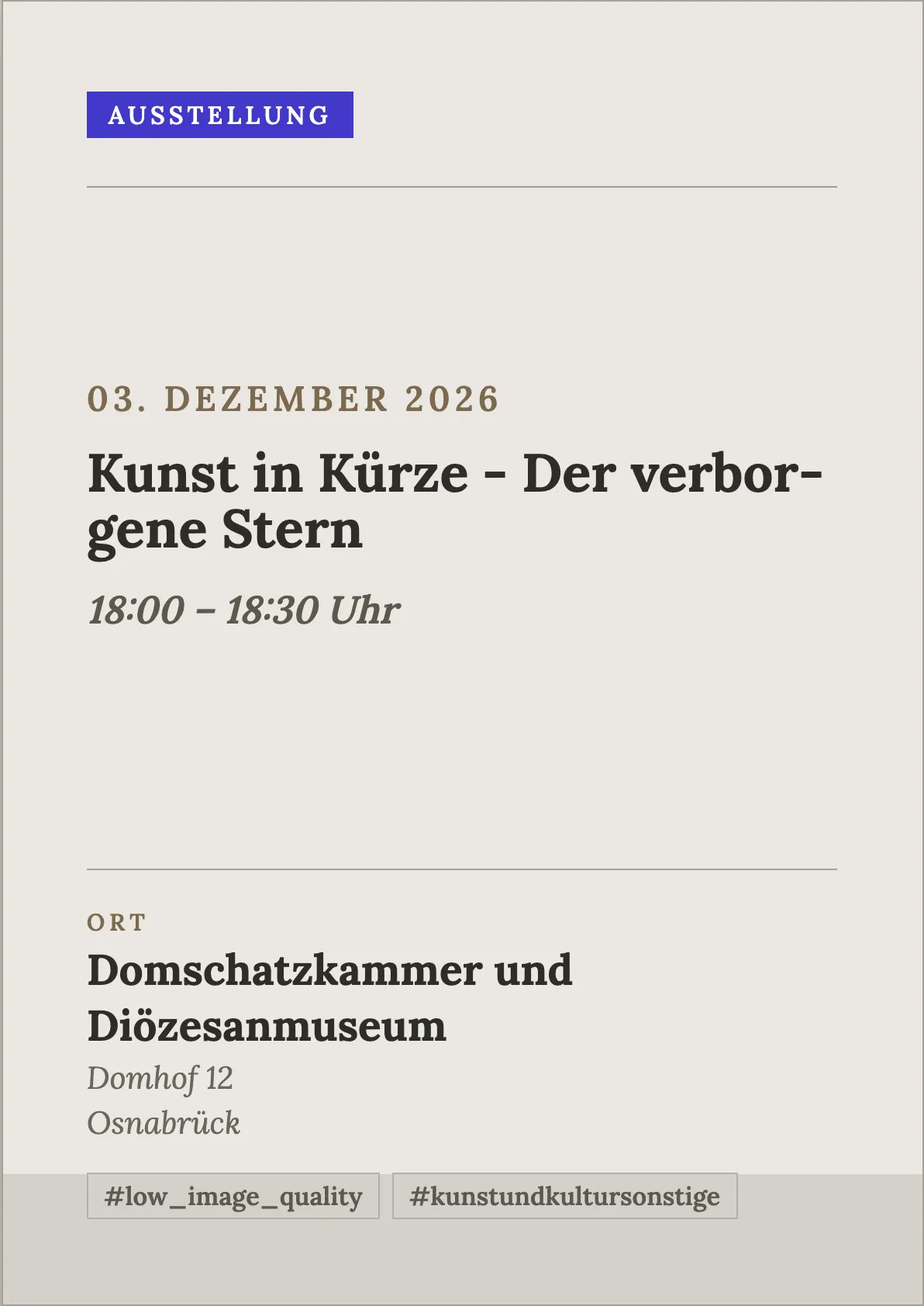 Veranstaltungsflyer
