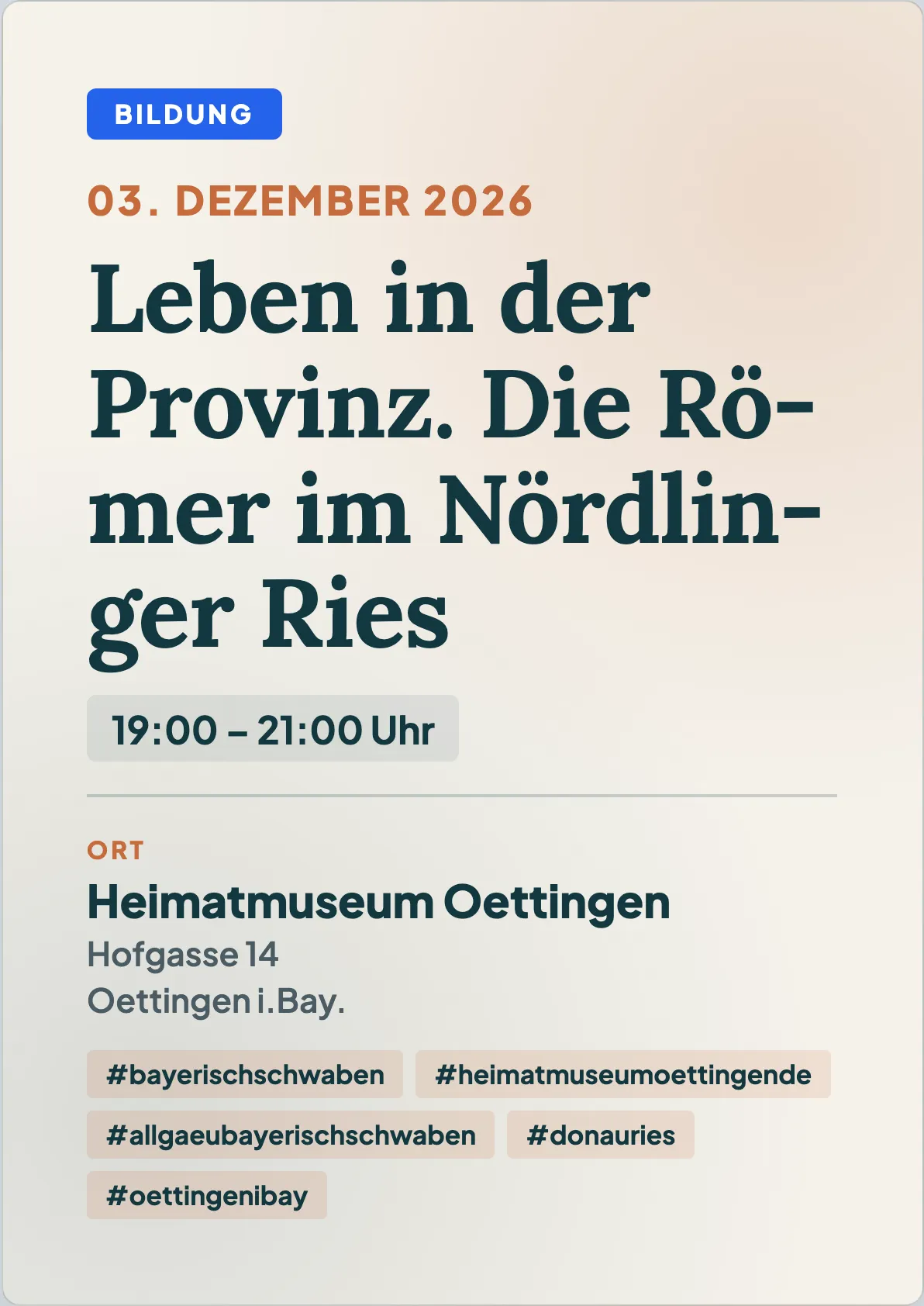 Veranstaltungsflyer