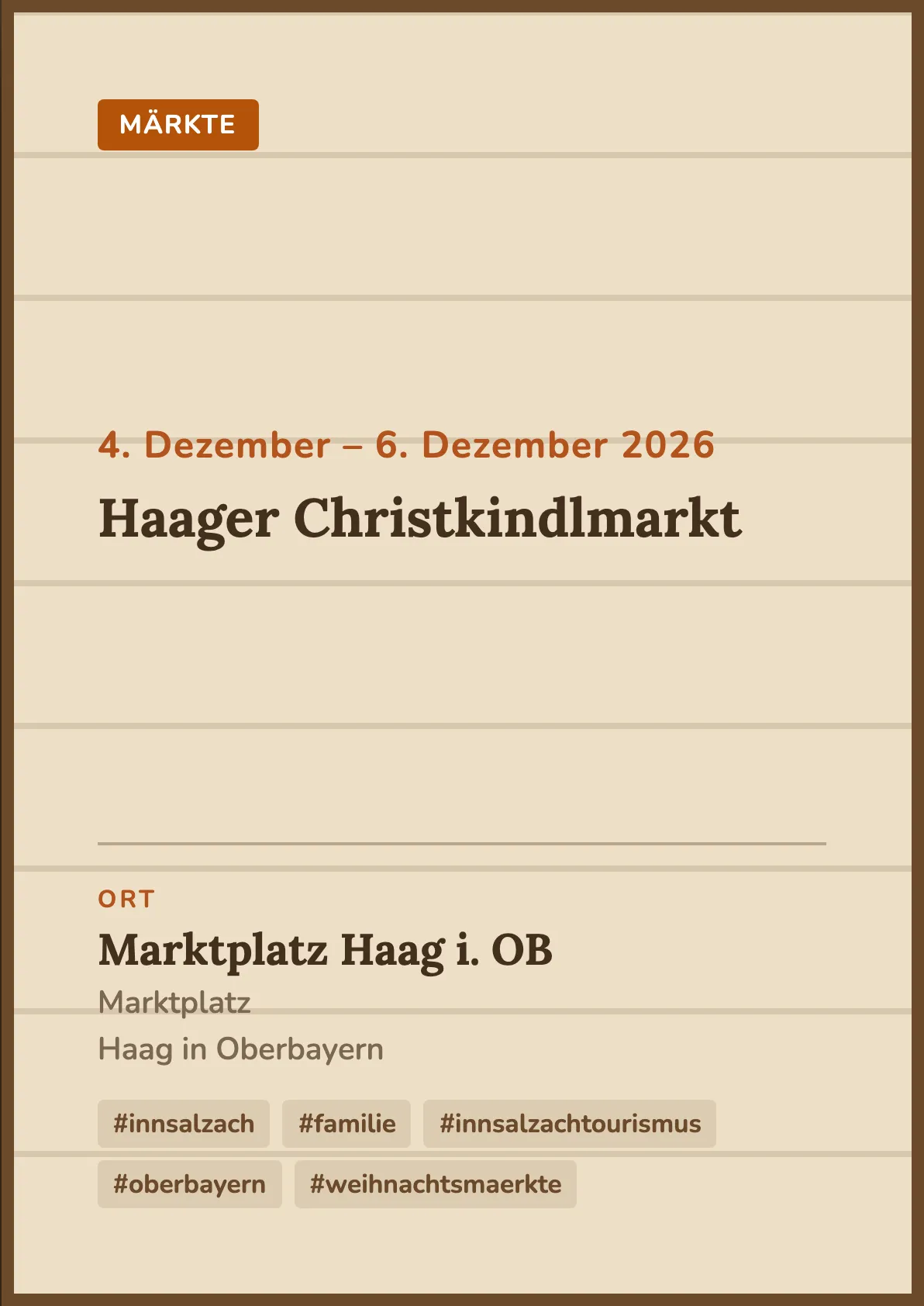 Veranstaltungsflyer