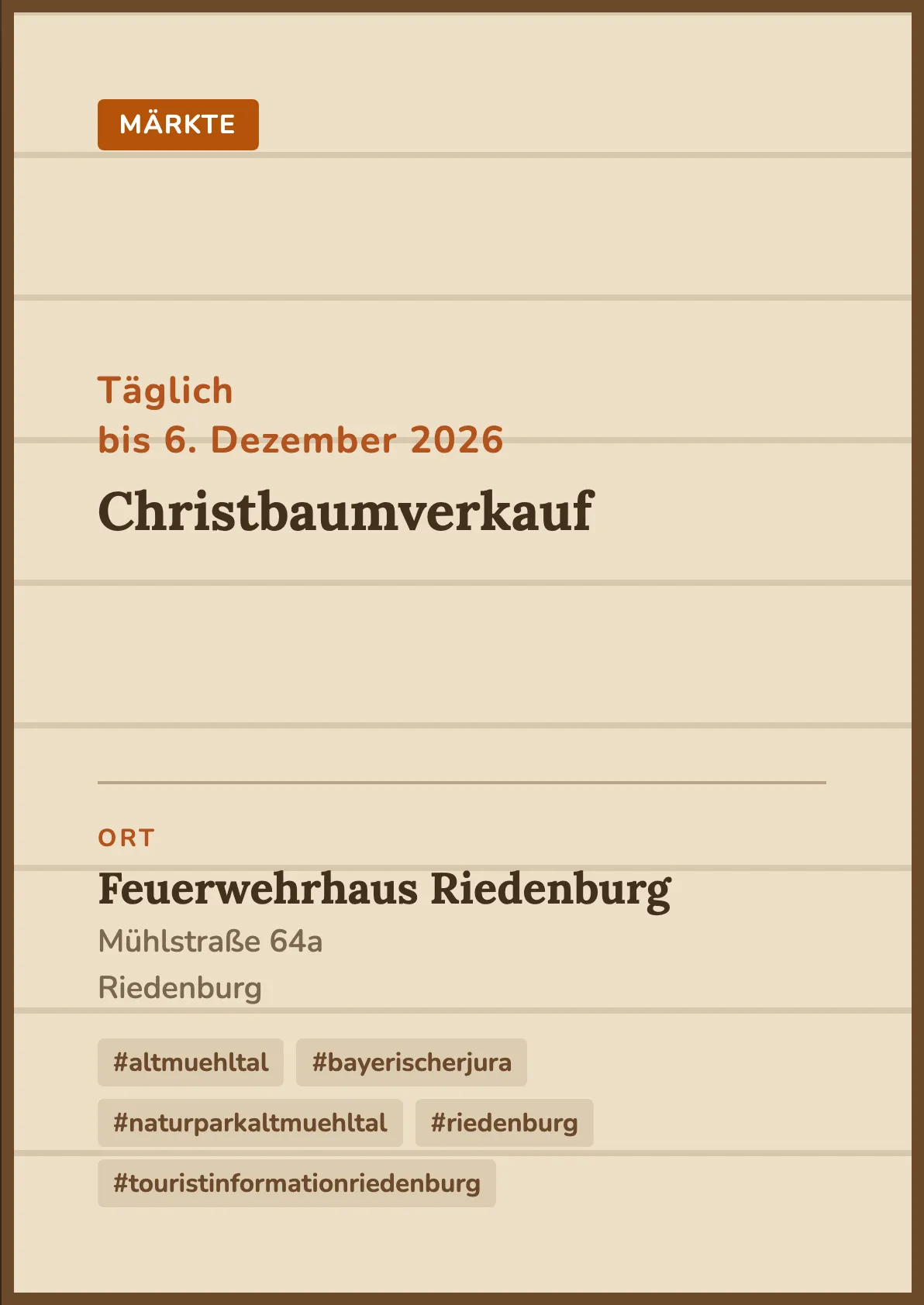 Veranstaltungsflyer