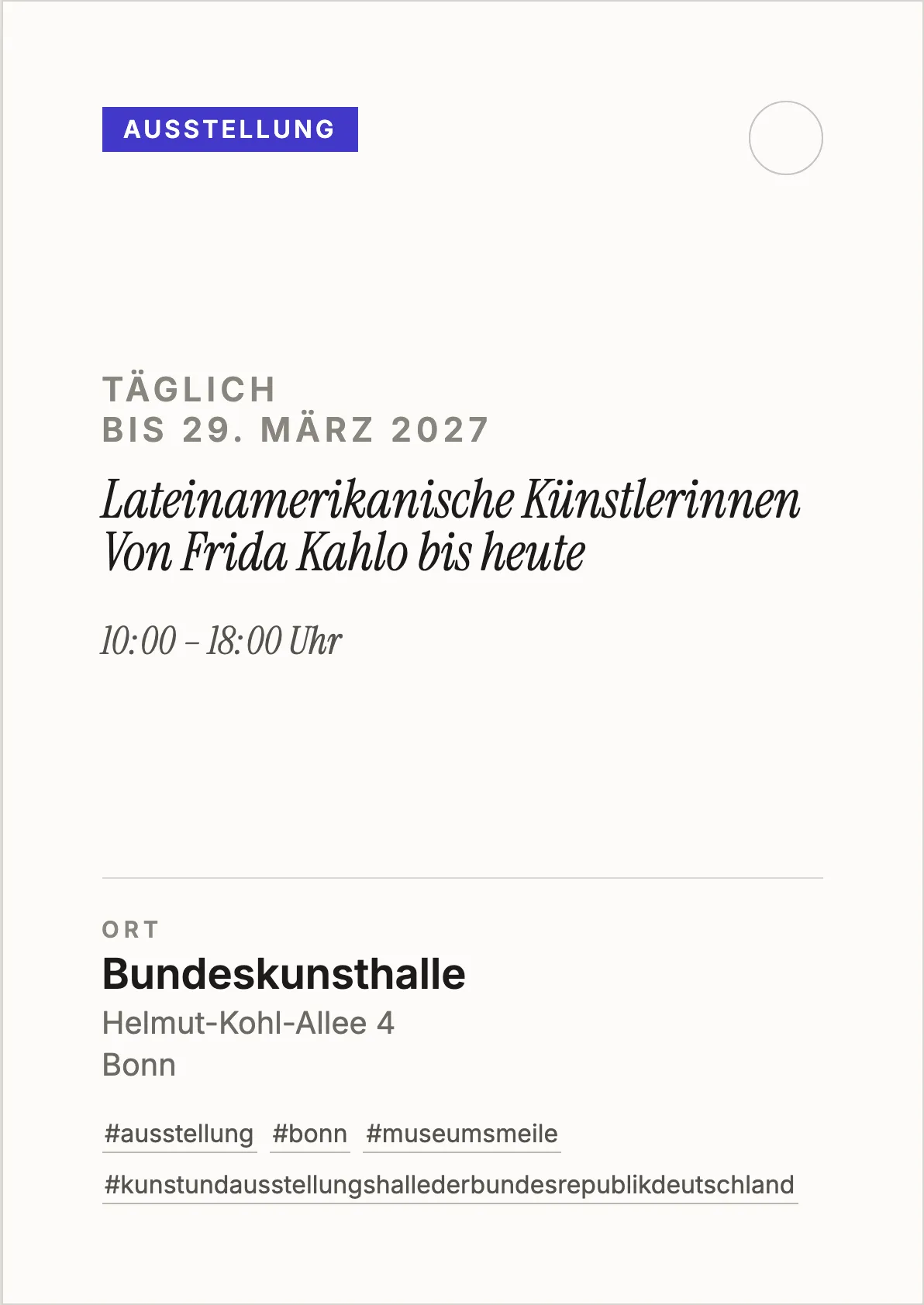 Veranstaltungsflyer