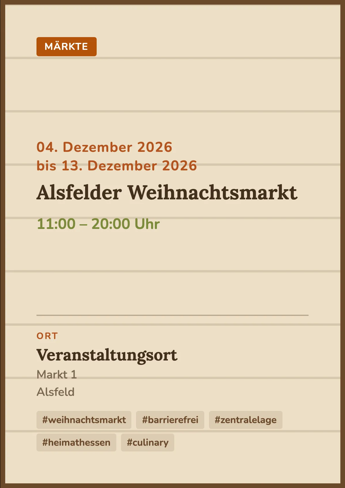 Veranstaltungsflyer
