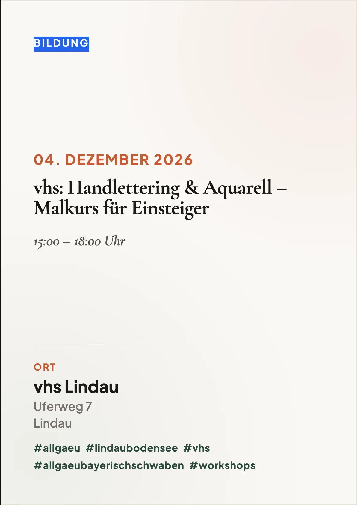 Veranstaltungsflyer