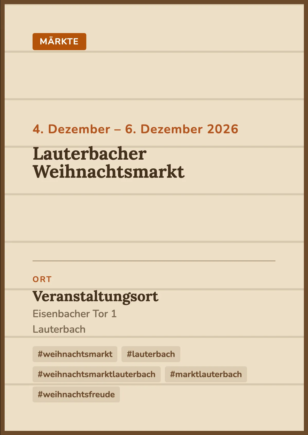 Veranstaltungsflyer