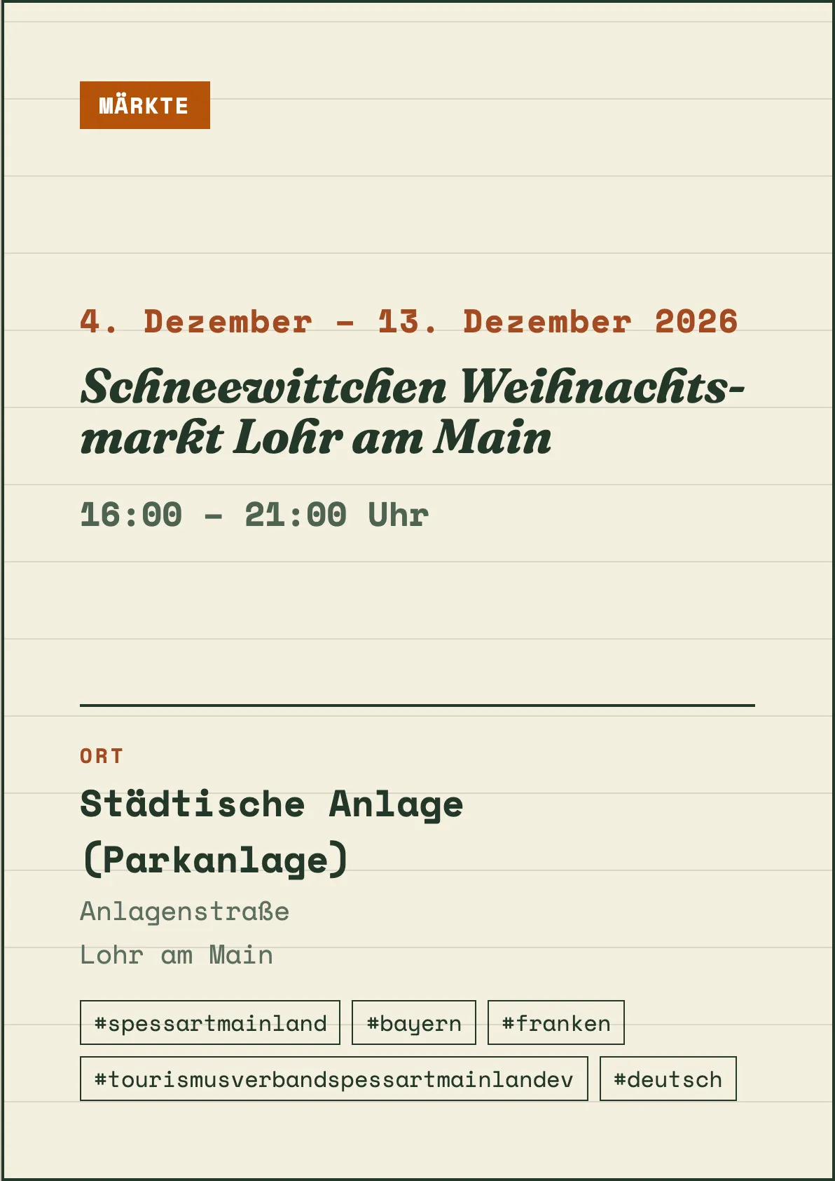 Veranstaltungsflyer