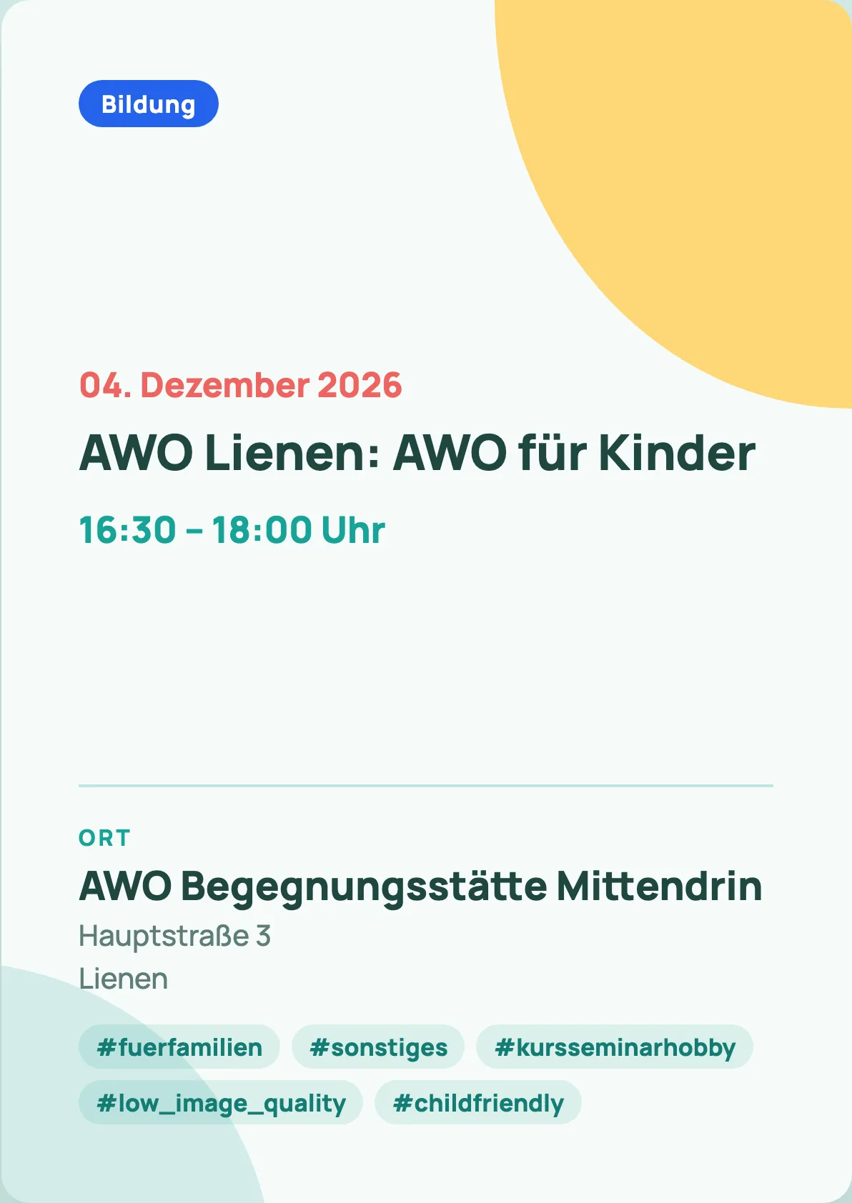 Veranstaltungsflyer