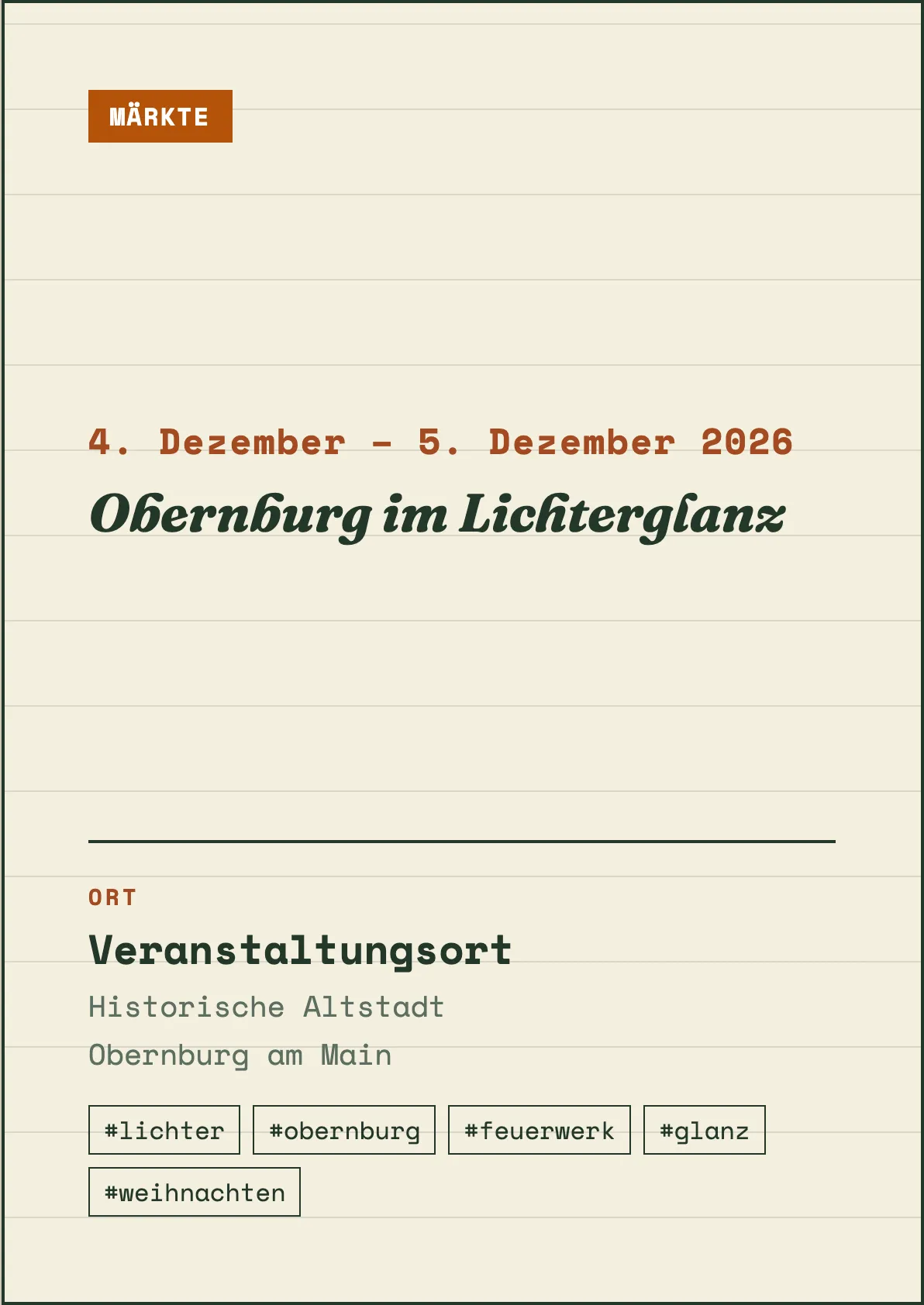 Veranstaltungsflyer