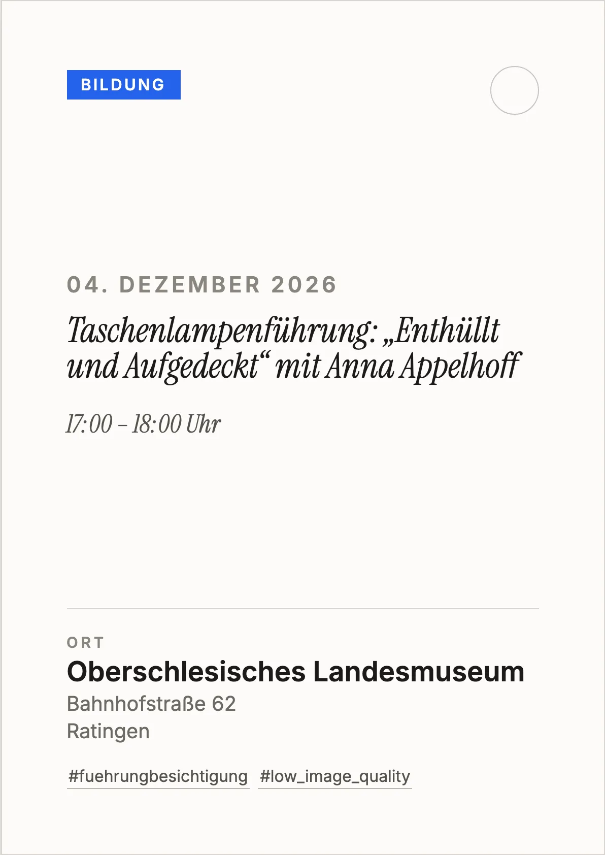 Veranstaltungsflyer