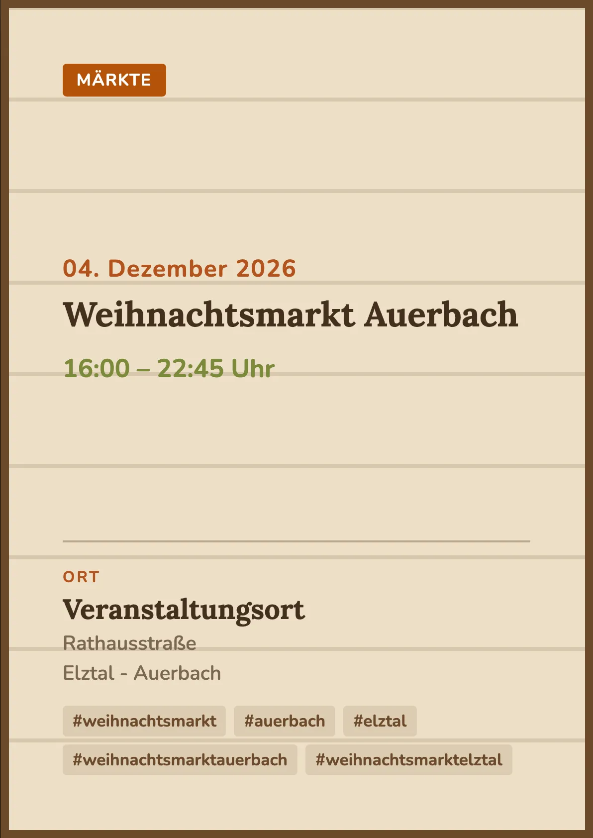 Veranstaltungsflyer