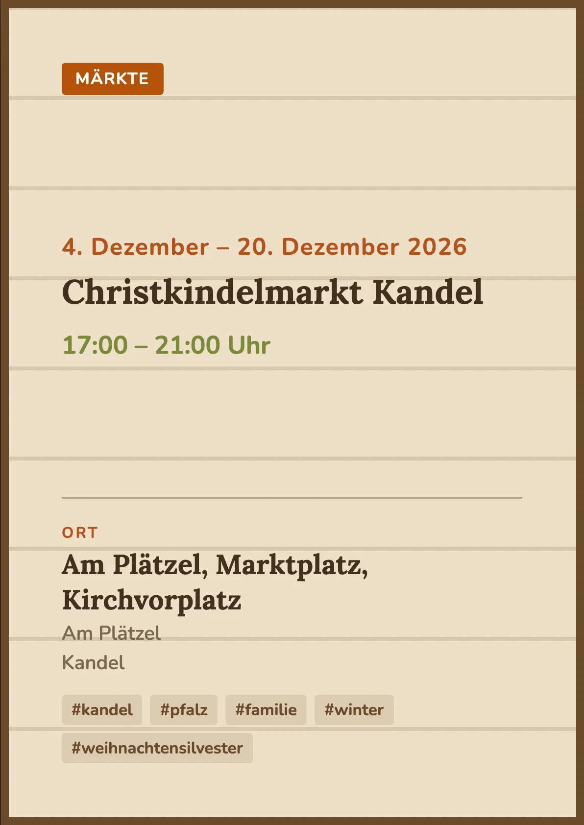 Veranstaltungsflyer