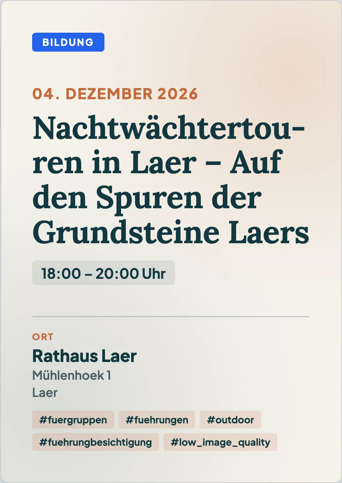 Veranstaltungsflyer