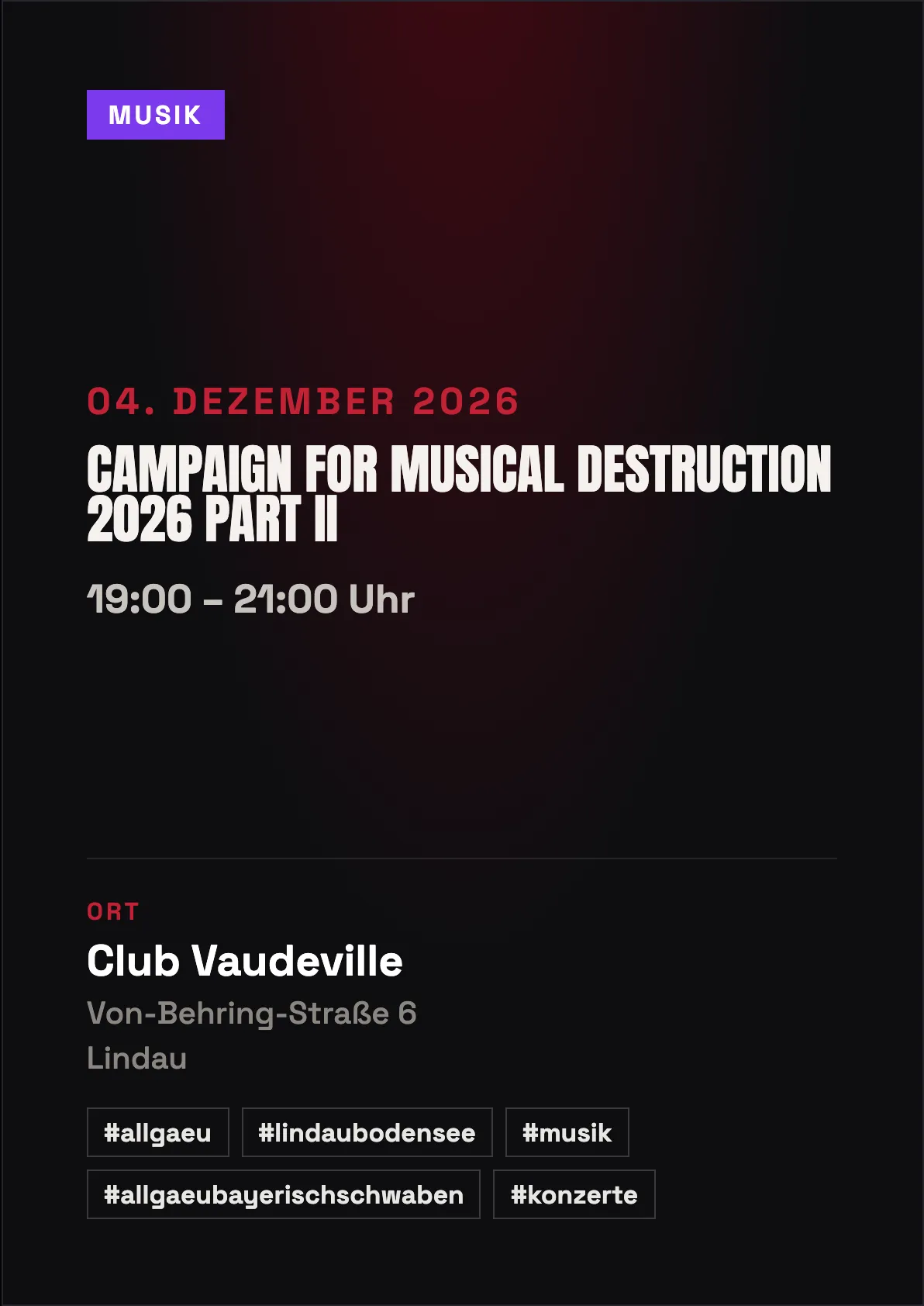 Veranstaltungsflyer