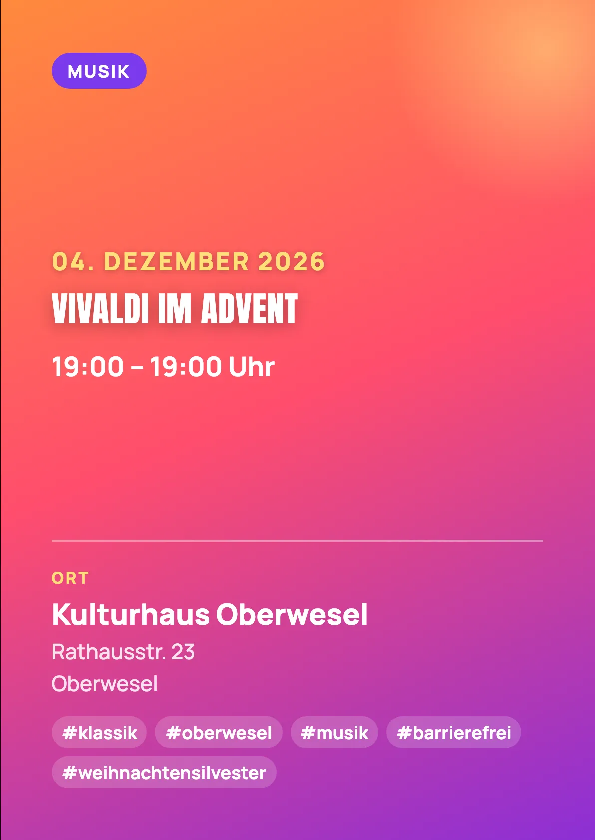 Veranstaltungsflyer