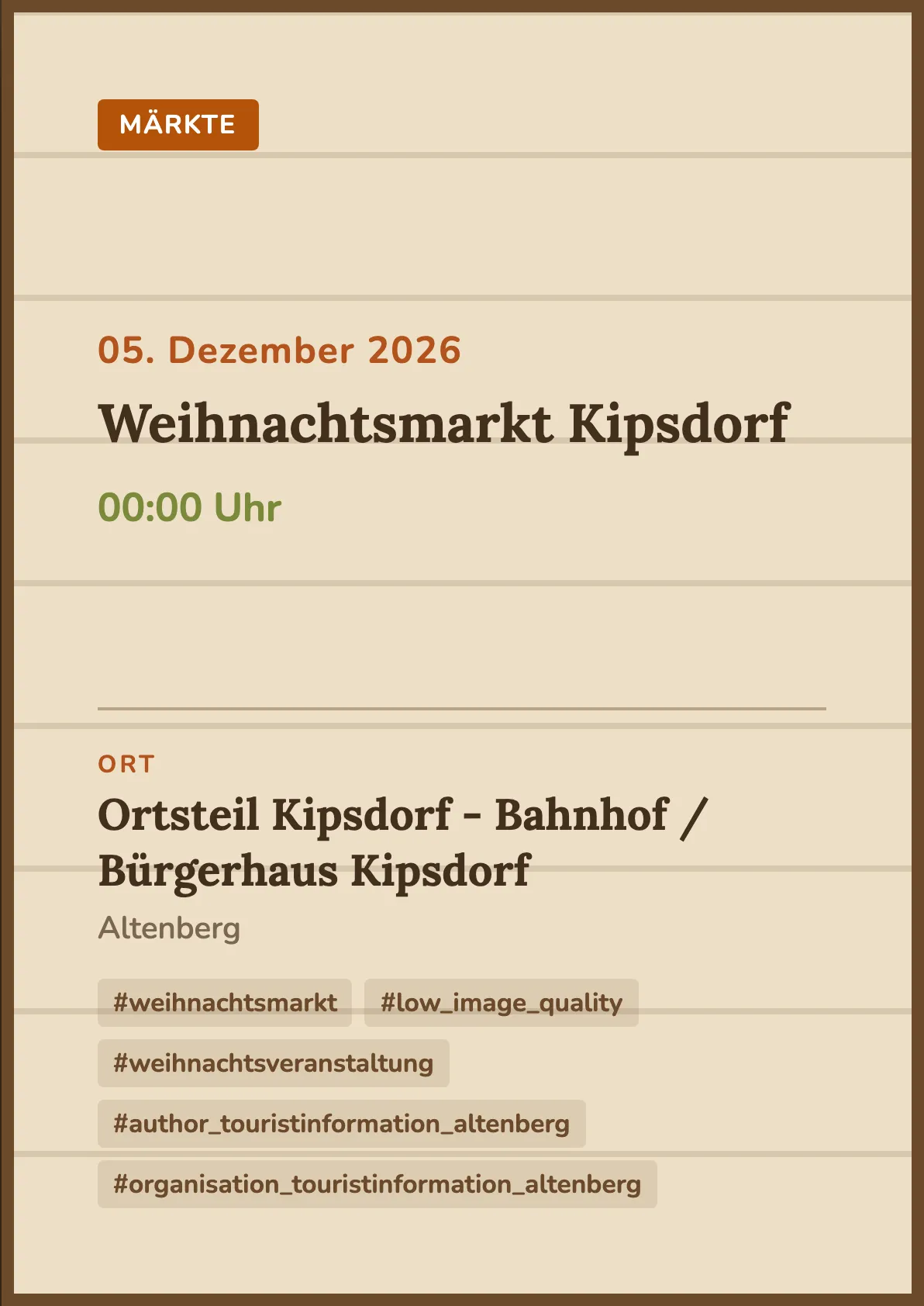 Veranstaltungsflyer