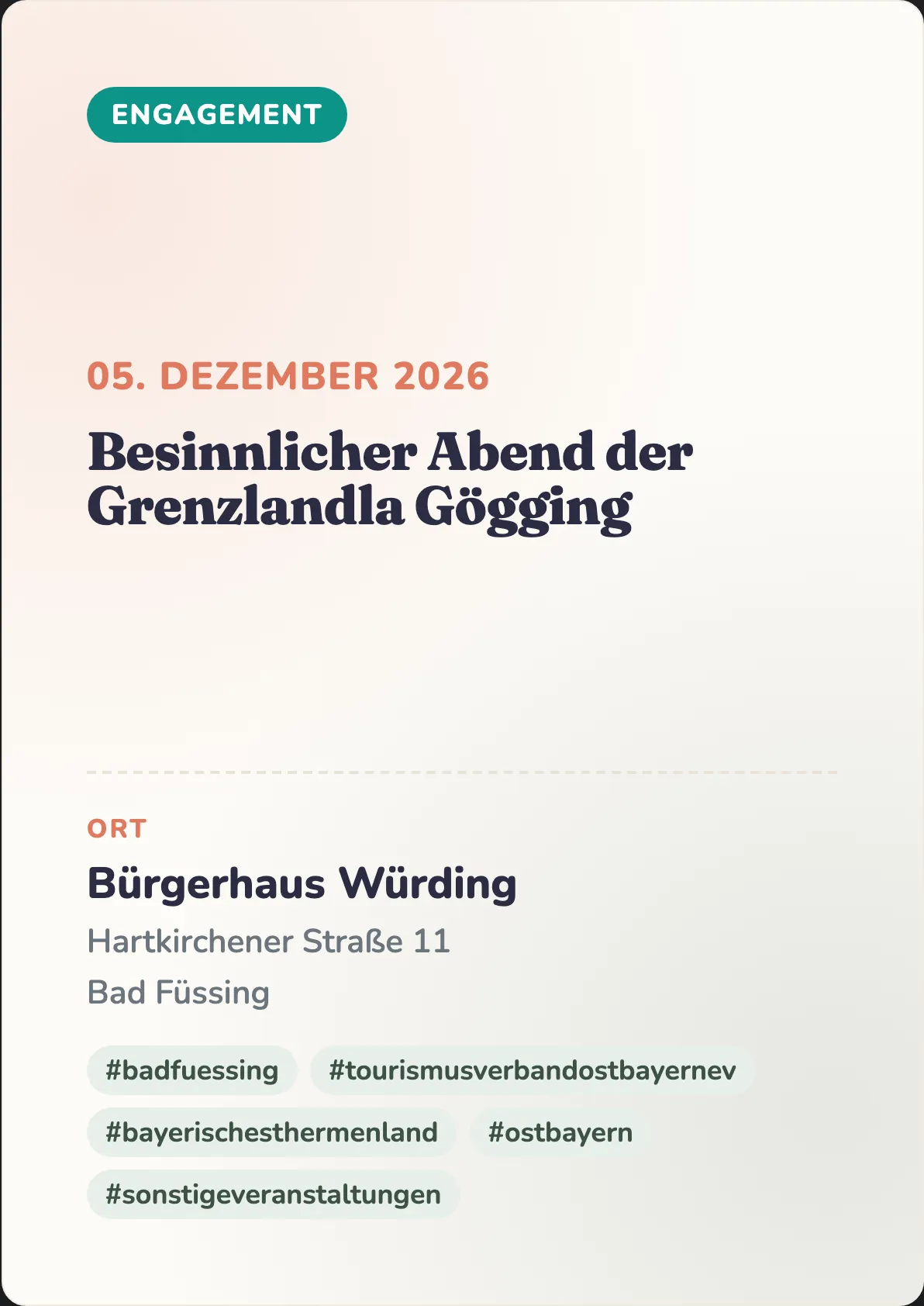 Veranstaltungsflyer