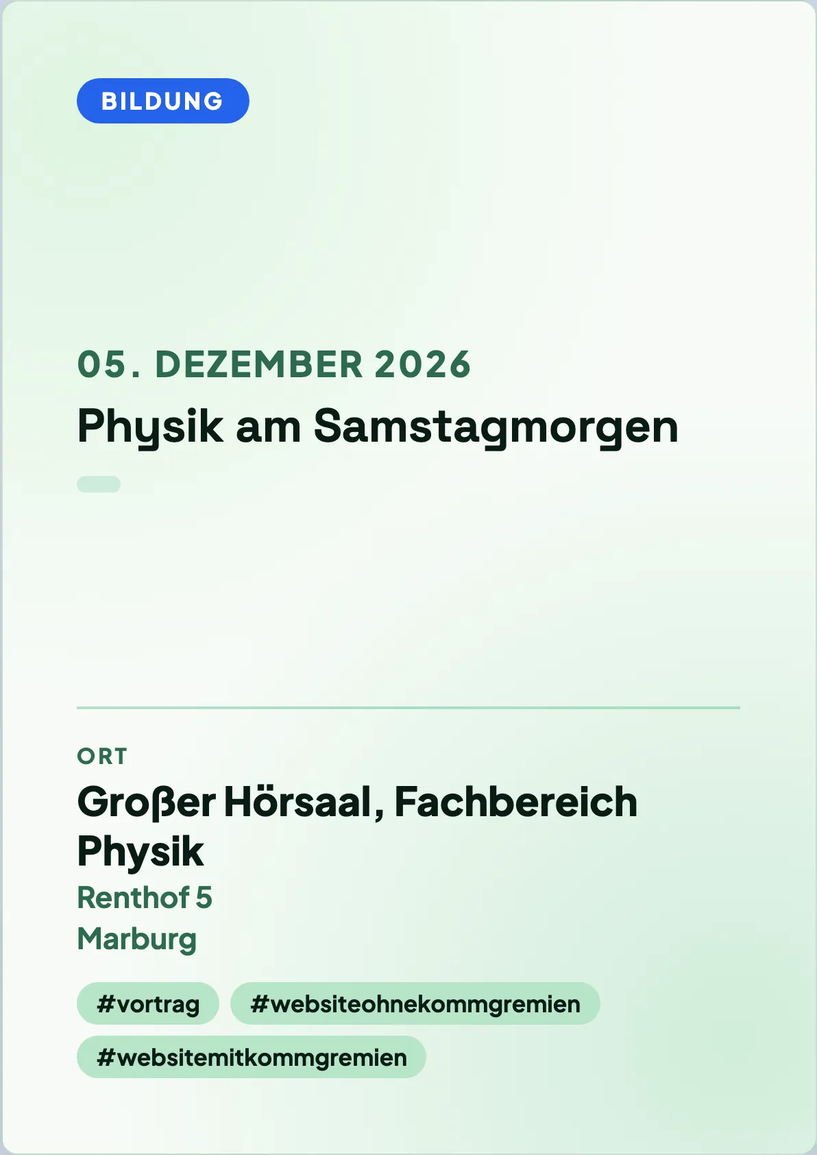 Veranstaltungsflyer