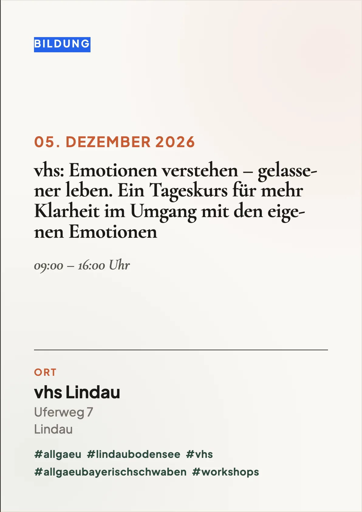 Veranstaltungsflyer
