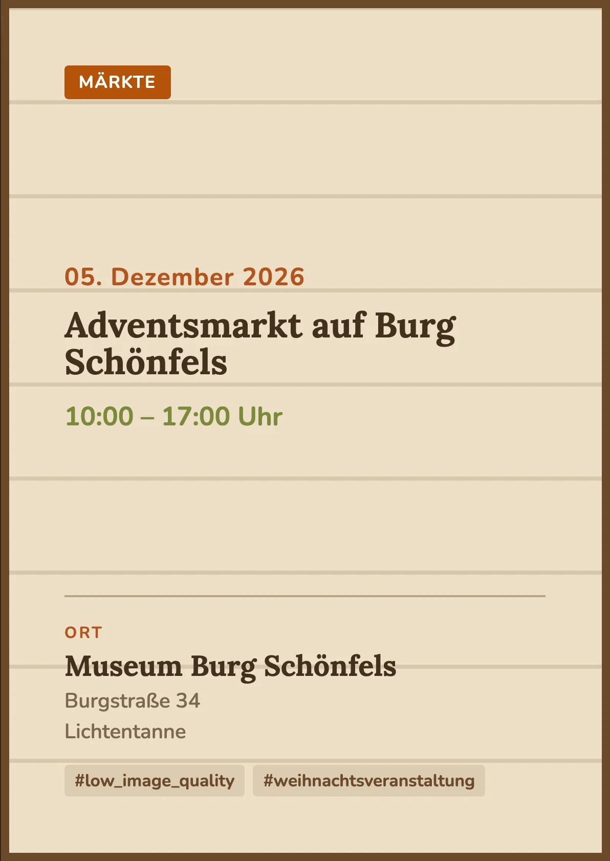 Veranstaltungsflyer