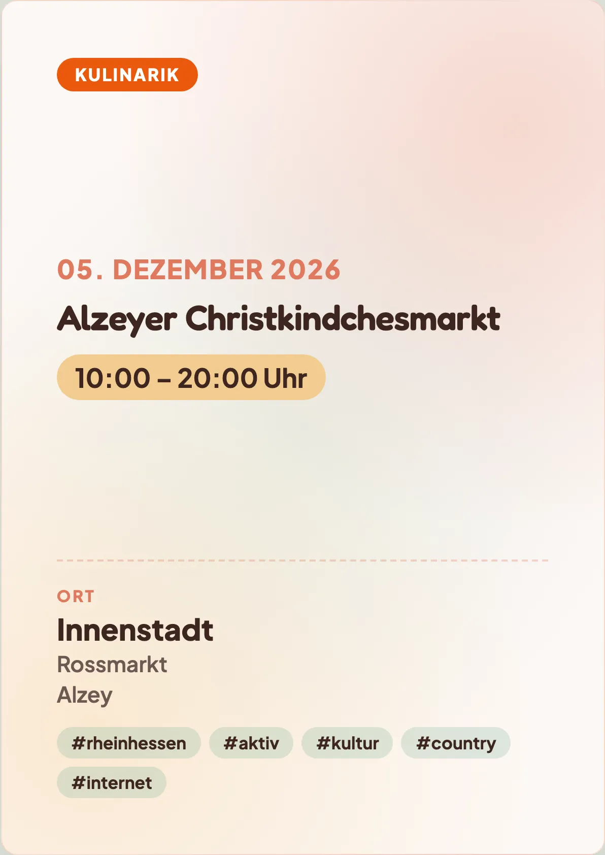 Veranstaltungsflyer