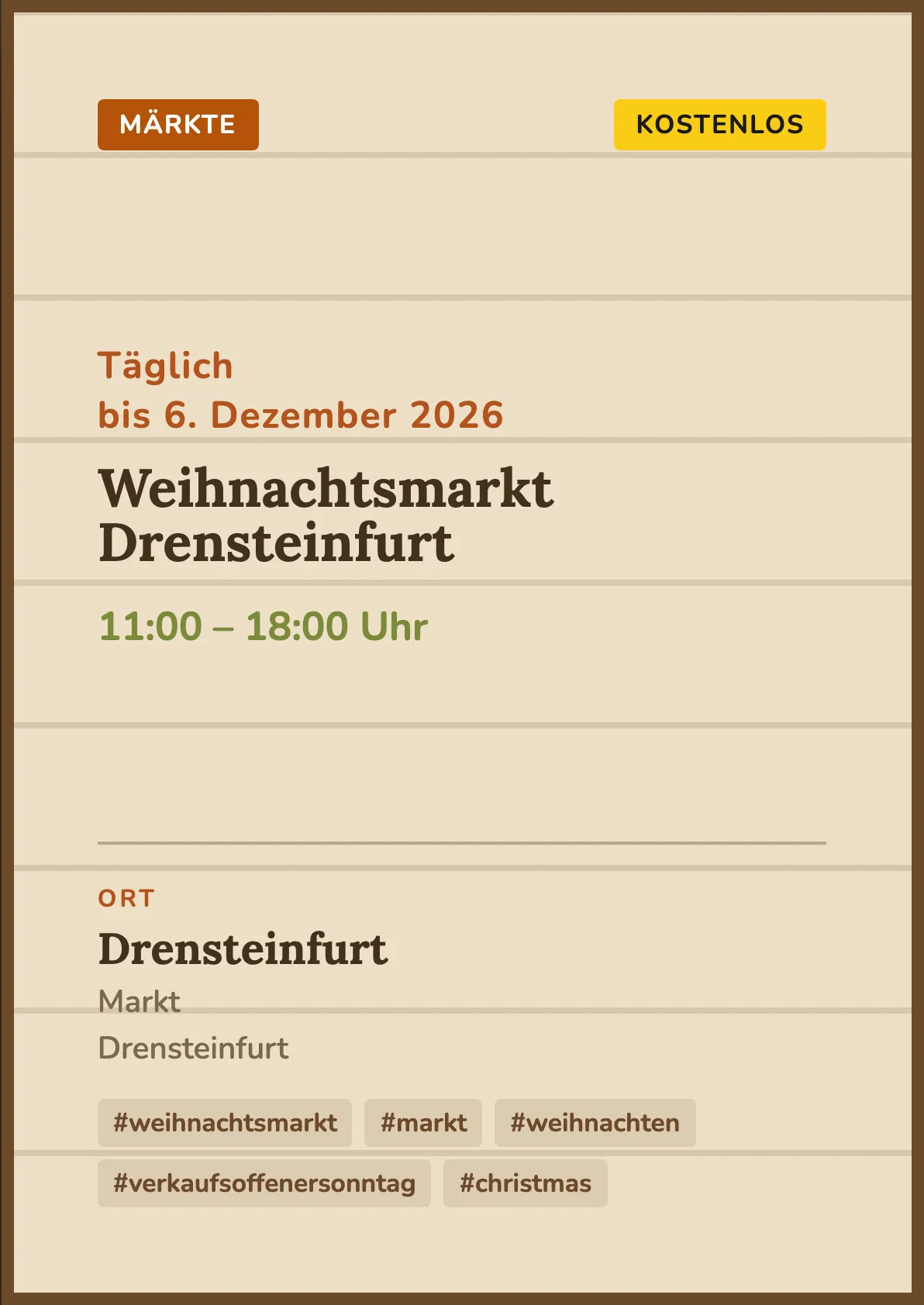 Veranstaltungsflyer