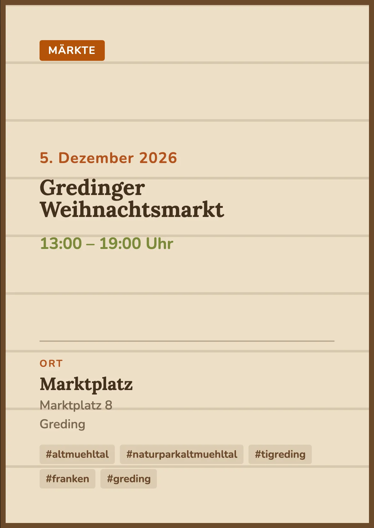 Veranstaltungsflyer