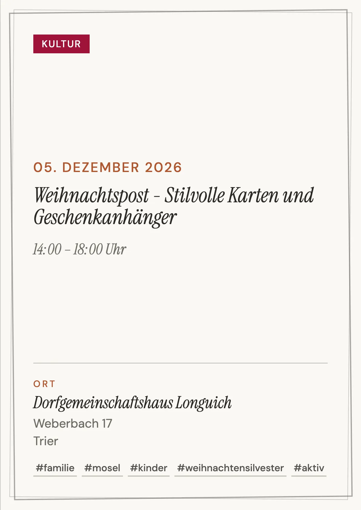 Veranstaltungsflyer