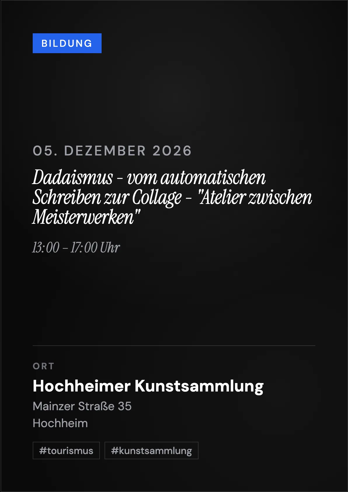 Veranstaltungsflyer