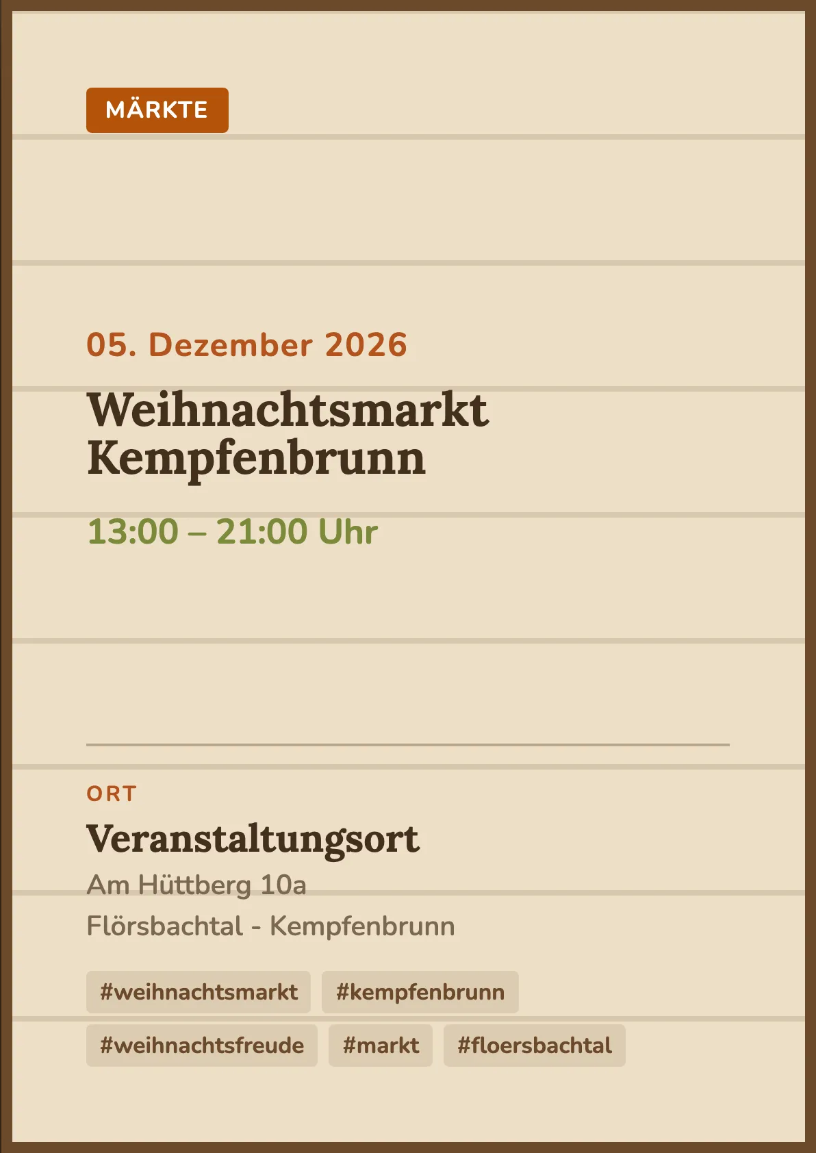 Veranstaltungsflyer
